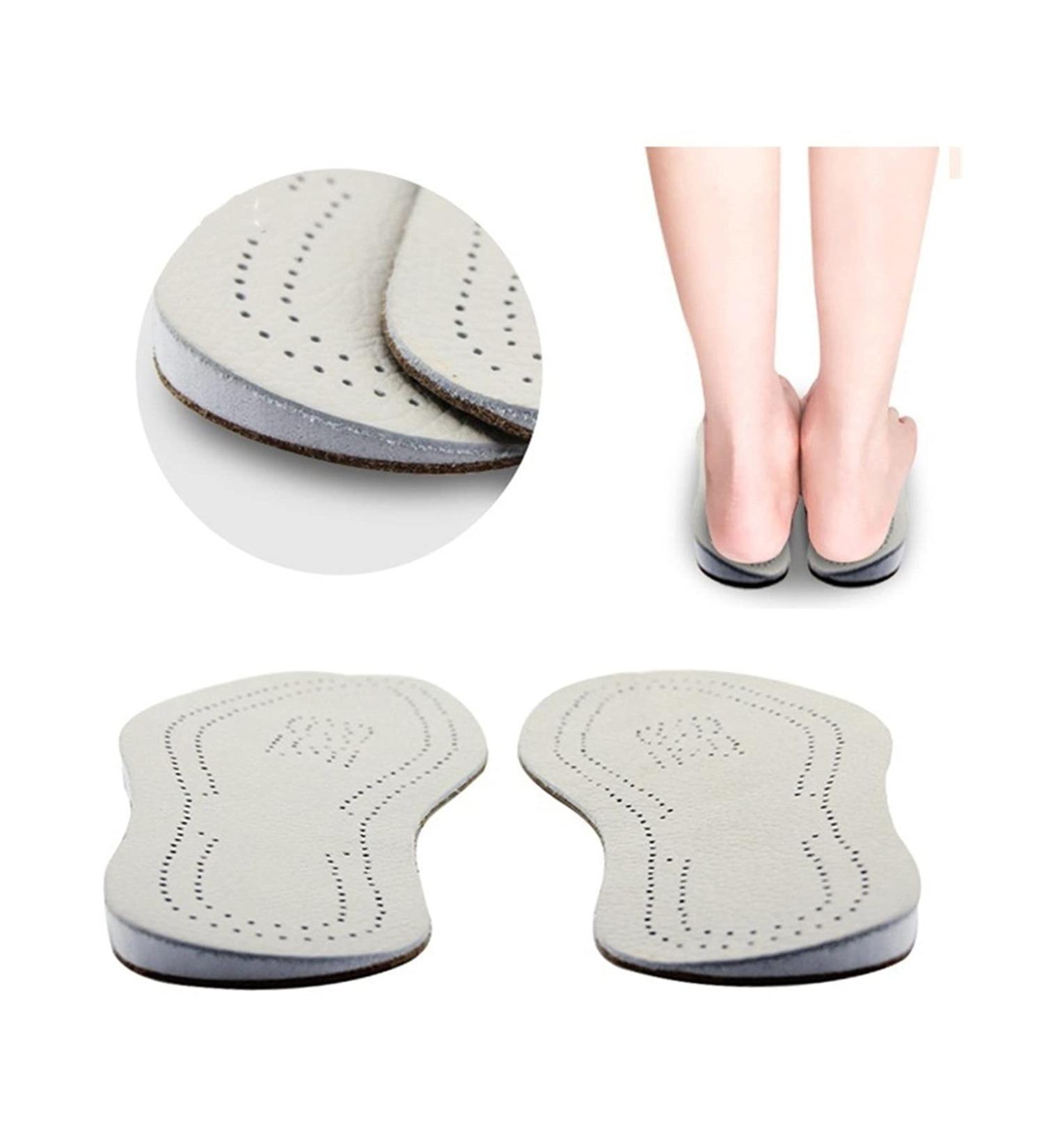 Qyxjj Ycake Leather Orthopedic Insoles - 2 Pairs Heel Wedge Silicone Inserts for Pronation & Supination (Size 41-42) - Comfort & Support for O/X Leg Alignment - Buy Online on GoSupps.com