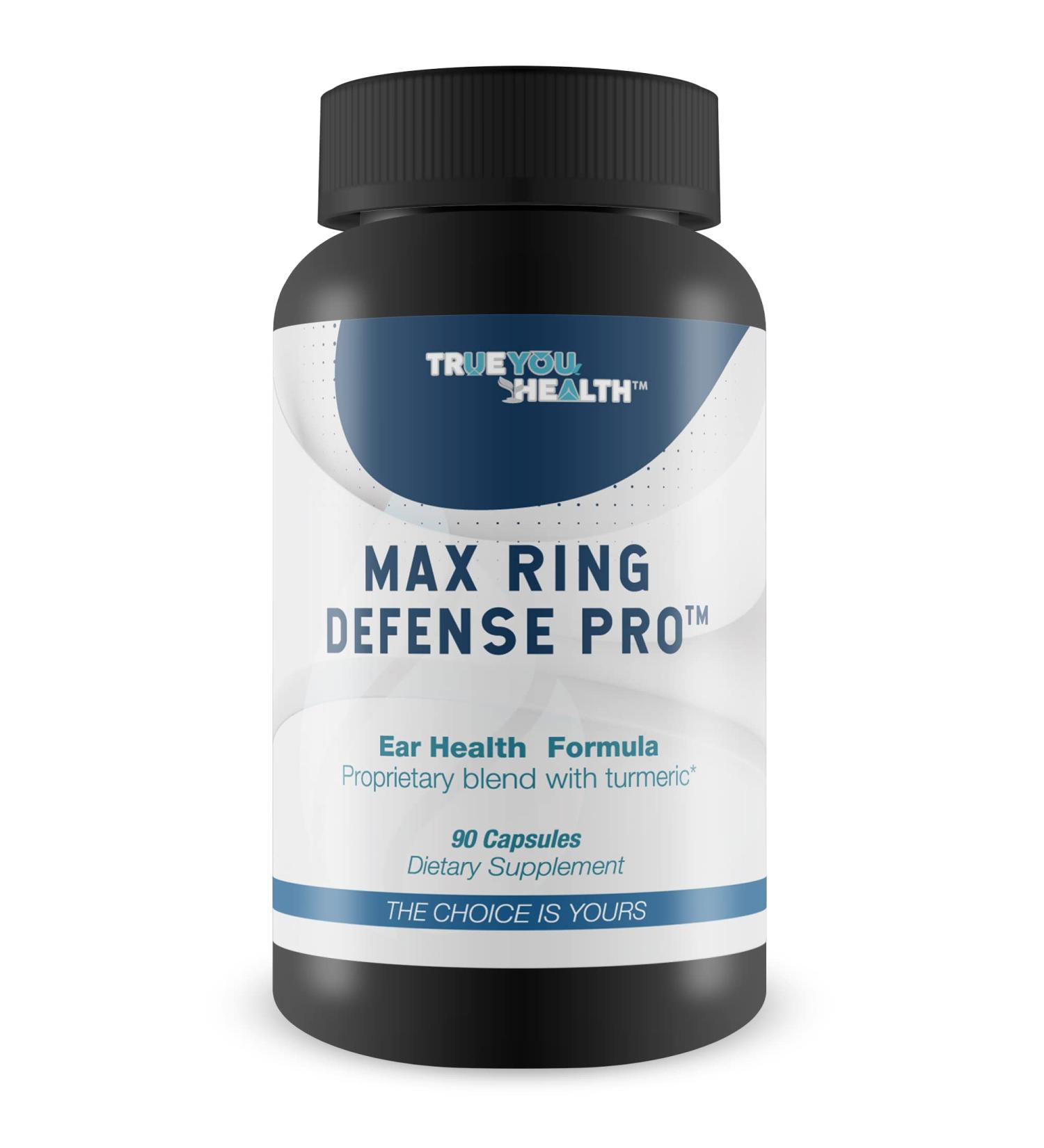 Max Ring Defense Pro - Ear Health Formula for Reduced Ear Ringing & Hearing Loss - With Turmeric & Garlic for Inflammation & Blood Circulation Support - Buy Online on GoSupps.com
