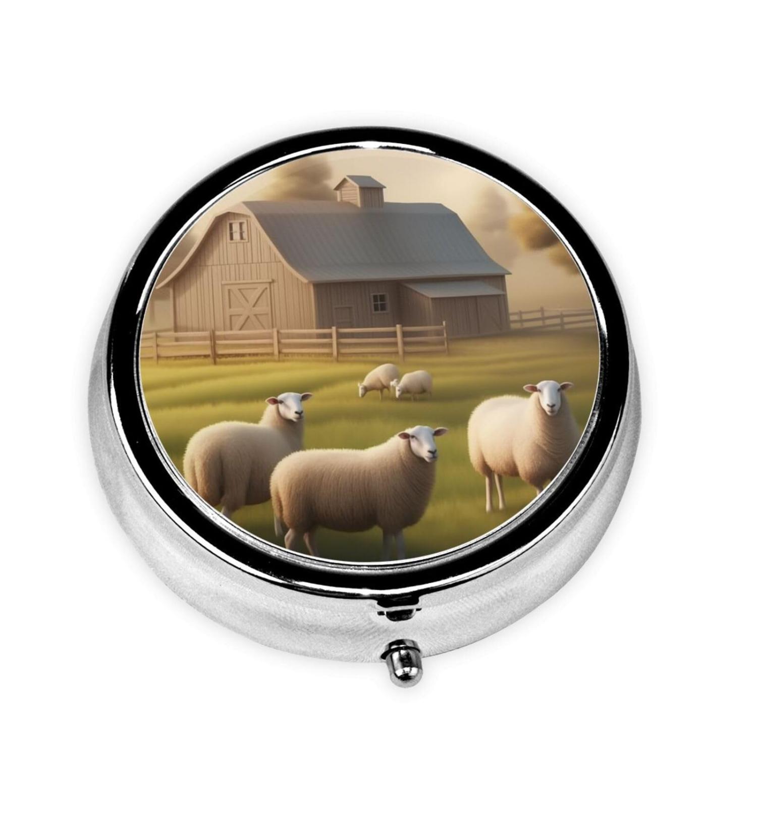 Buy Cute Portable Metal Pill Box - Round Mini 3-Compartment Design for Small Pills | Travel Essential | International Shipping Available - Buy Online on GoSupps.com