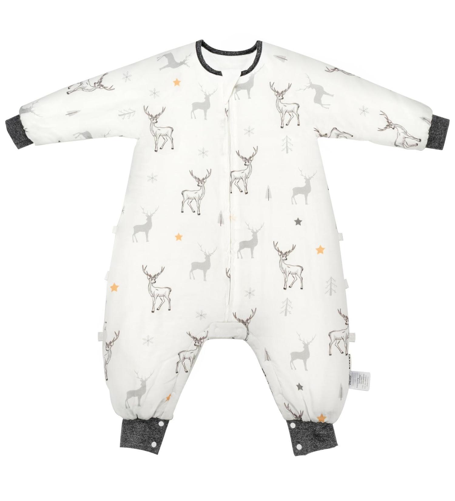 ZIGJOY Baby Sleeping Bag with Legs 2.0 TOG | Soft Bamboo Cotton Sleep Sack for Toddler | Deer Design | Autumn Winter 12-24 Months - Buy Online on GoSupps.com