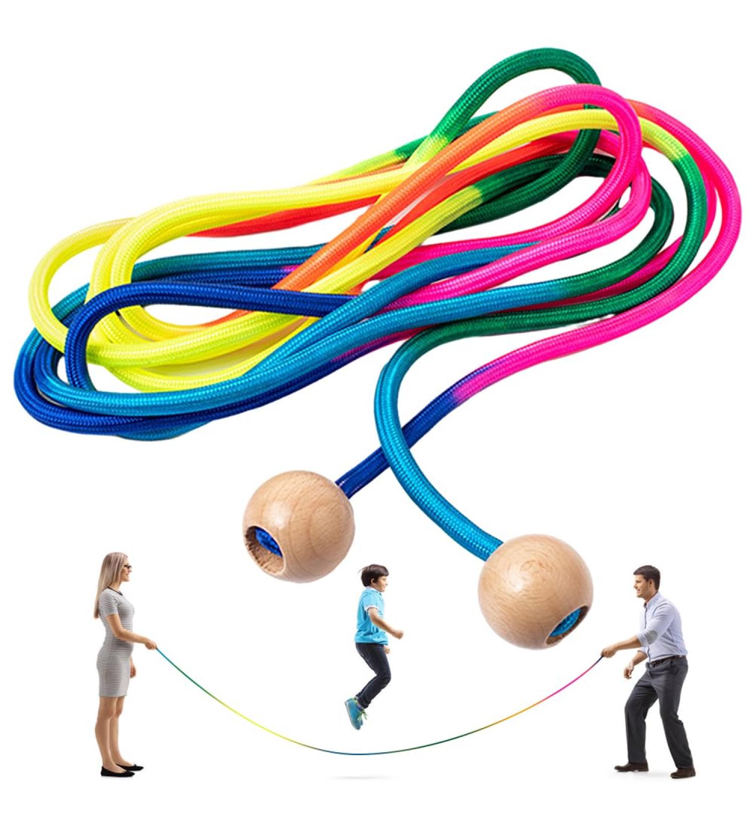 Yangun 5m Rainbow Jump Rope for Kids Perfect for Multiplayer Fun & Group Sports - Buy Online on GoSupps.com