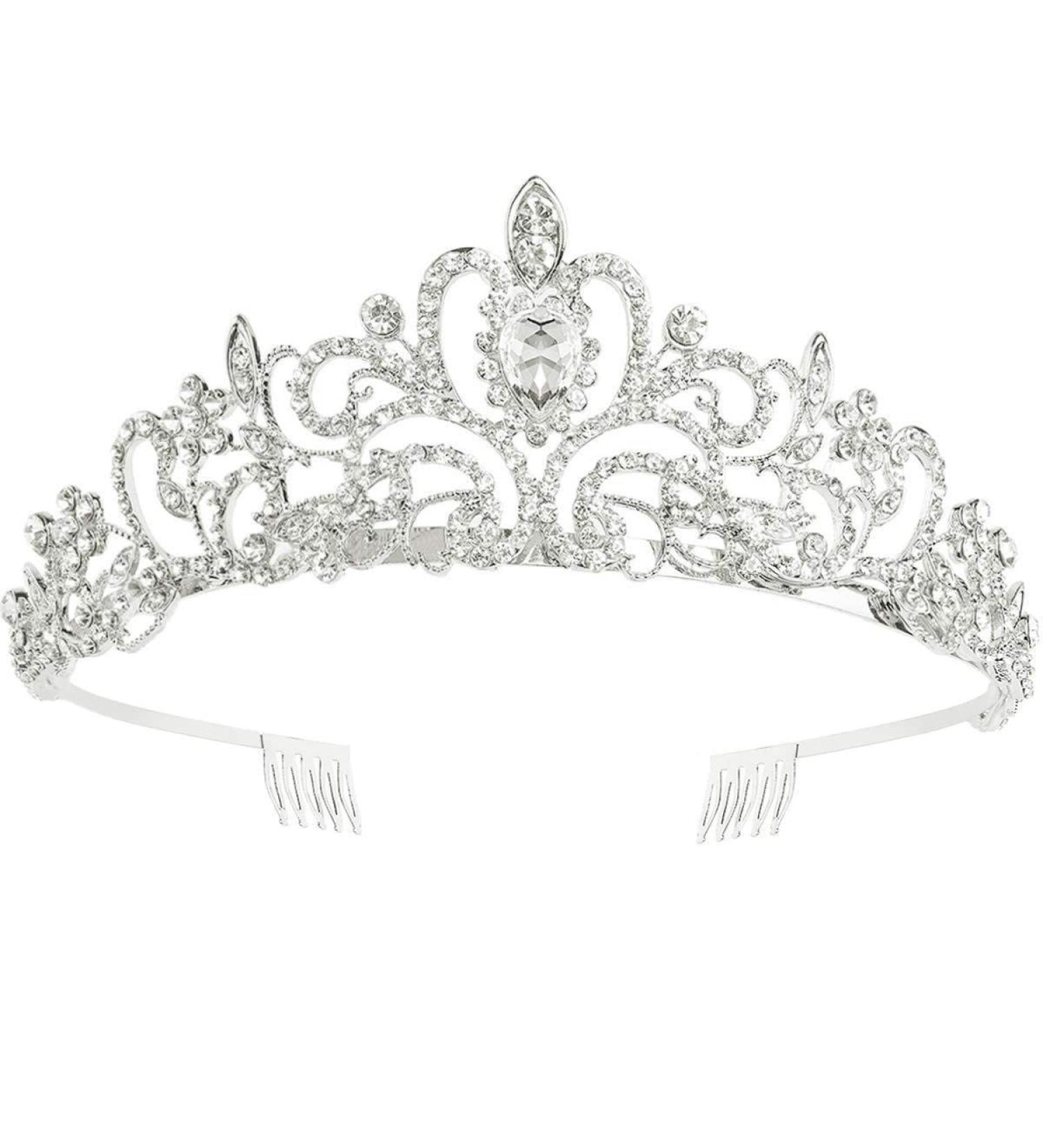 Crystal Tiara Crown Headband for Women Girls - Crystal Headband Elegant Princess Crown with Combs Rhinestone Crown for Bridal Wedding Prom Birthday Party Cosplay Christmas Halloween Hair Accessories 01 - Buy Online on GoSupps.com