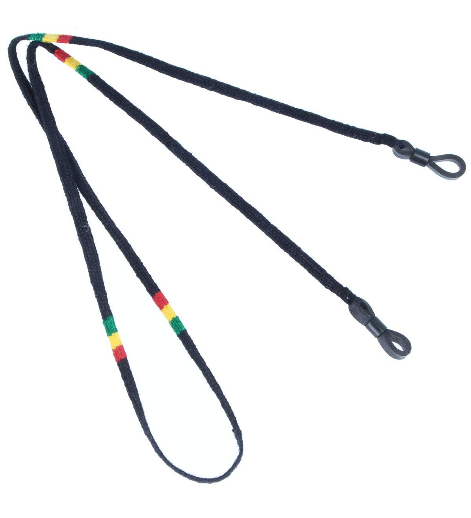Cotton glasses strap from Guatemala with SPEC END in various colors (black-red-yellow-green)