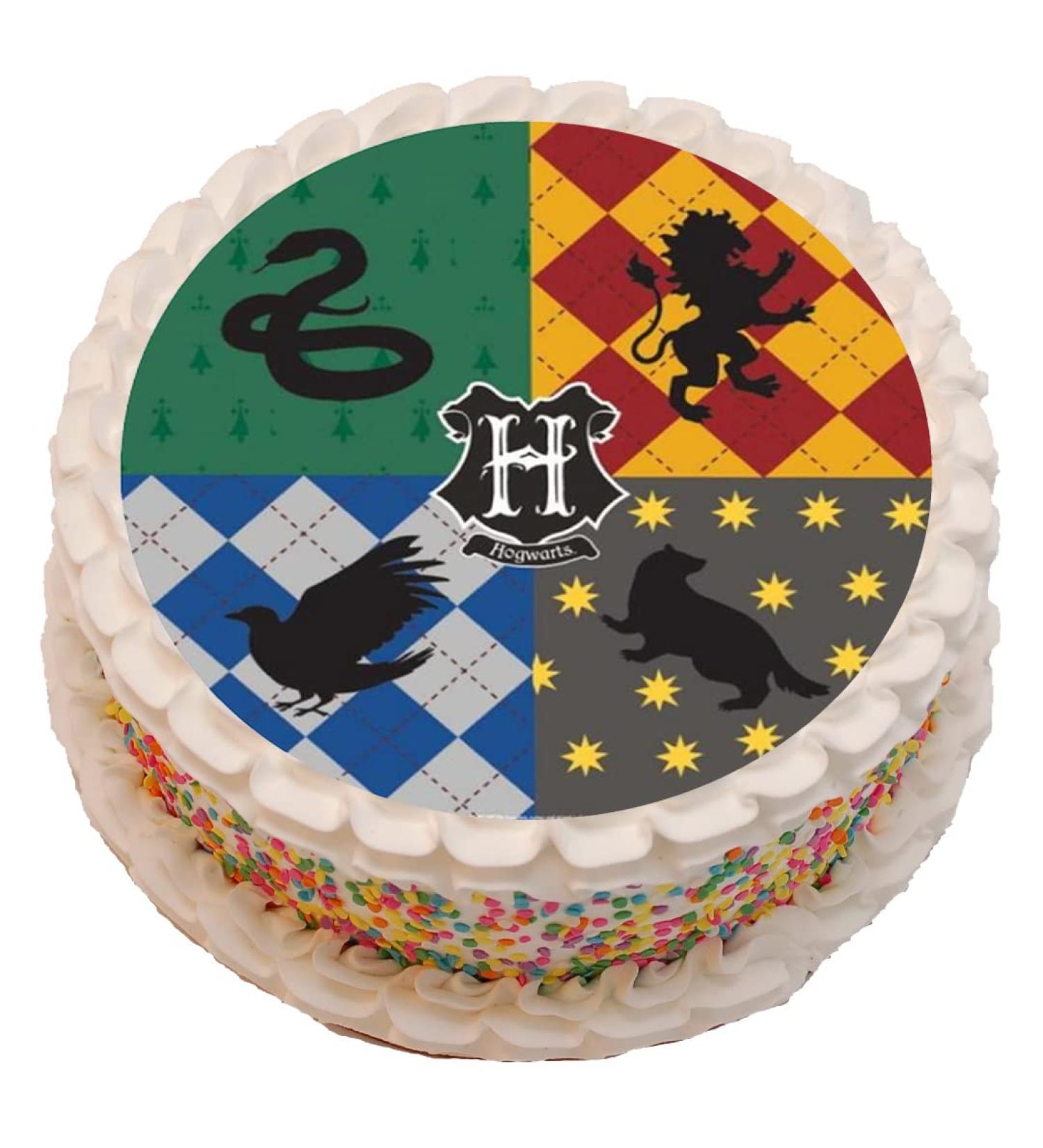 Potter Movie Themed PRECUT Cake Topper 8 Inch Round Edible Icing Sheet Birthday Decoration