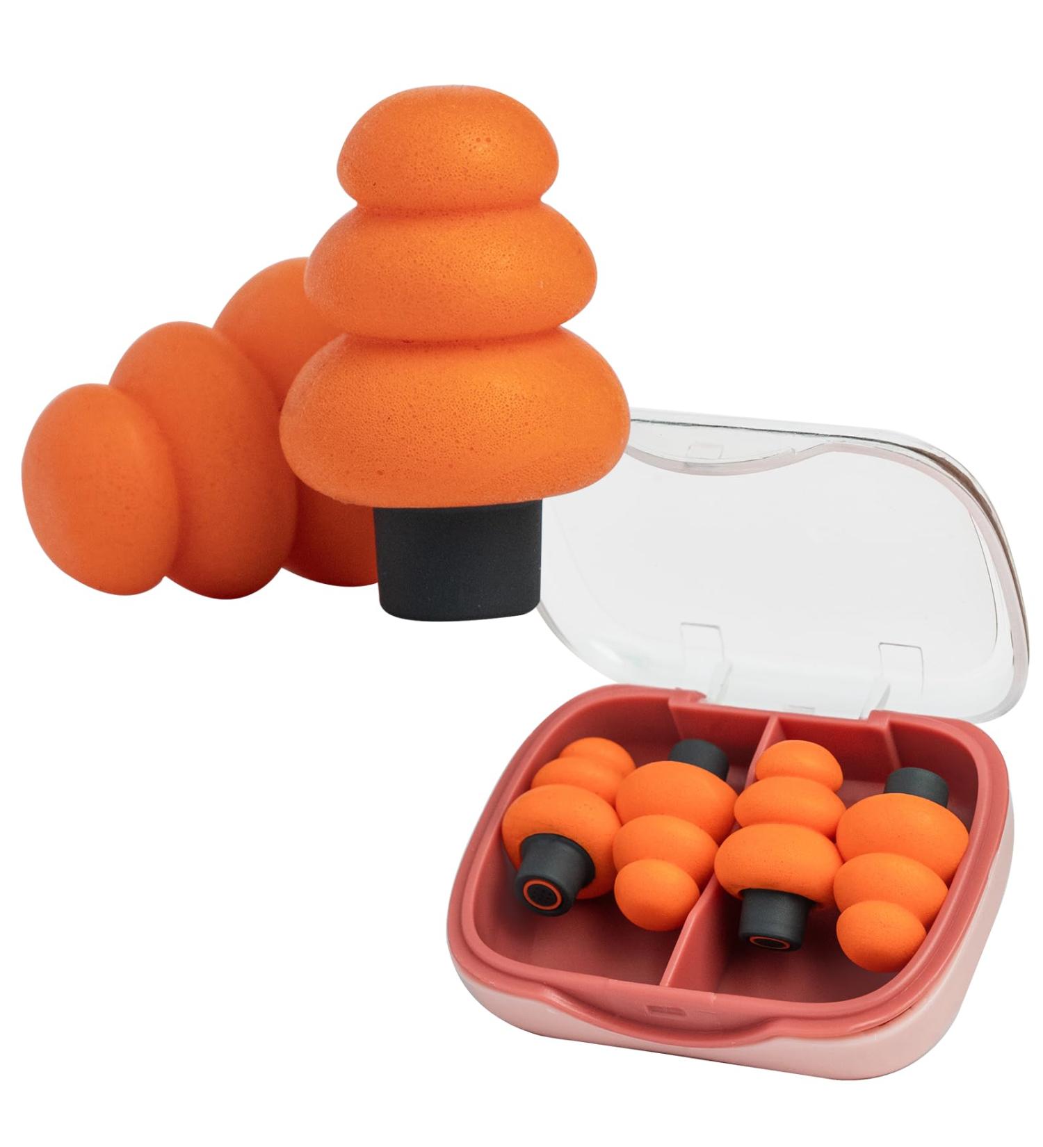 Soft Memory Foam Ear Plugs - 28dB Noise Reduction Ideal for Sleep Concerts & Travel - Anti Snore Earbuds (Orange - Buy Online on GoSupps.com