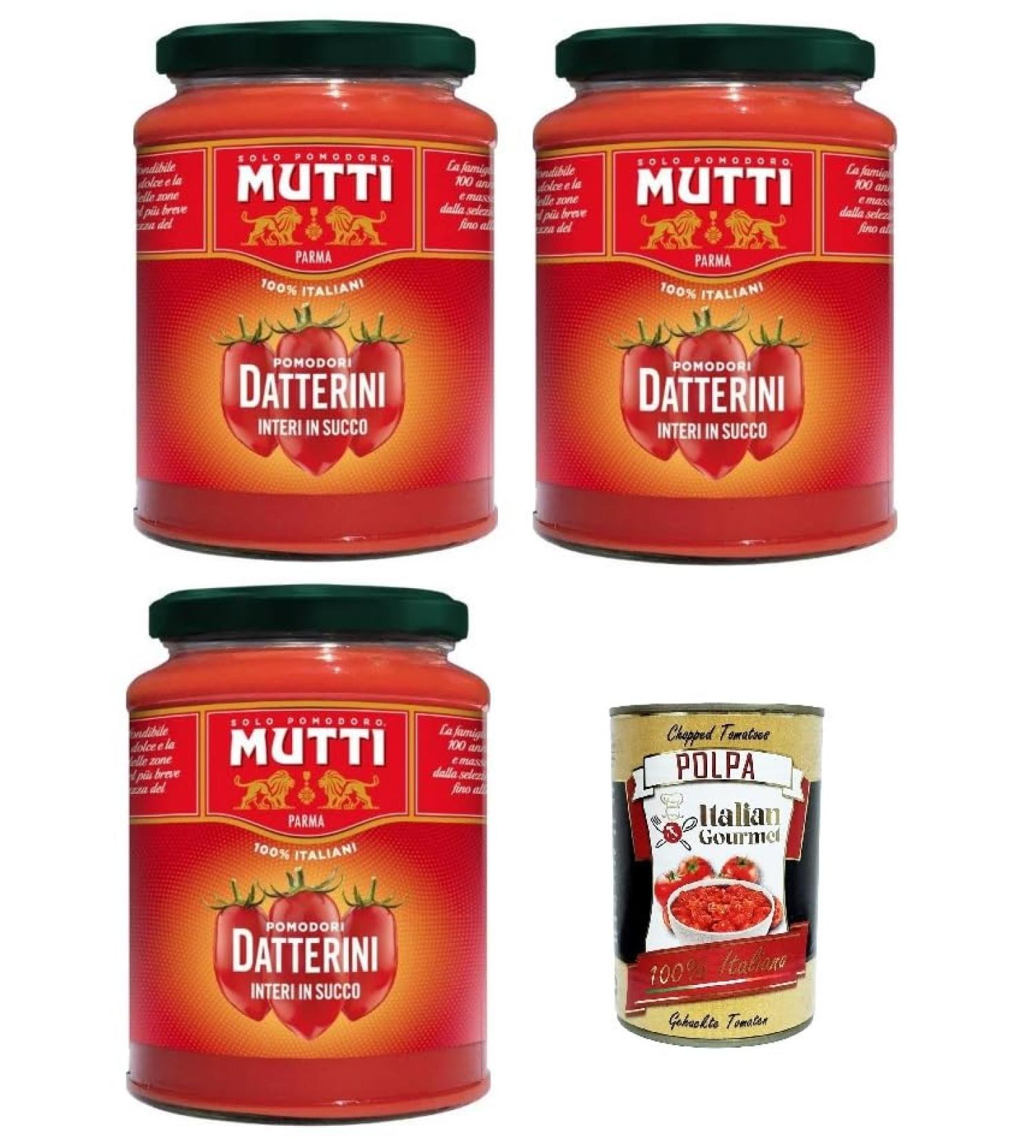  Italian Gourmet E.R. MUTTI DATTERINI INTERI Set of 3 boxes of juice in the juice 350 g + Italian Gourmet Polpa 400 g - Buy Online on GoSupps.com