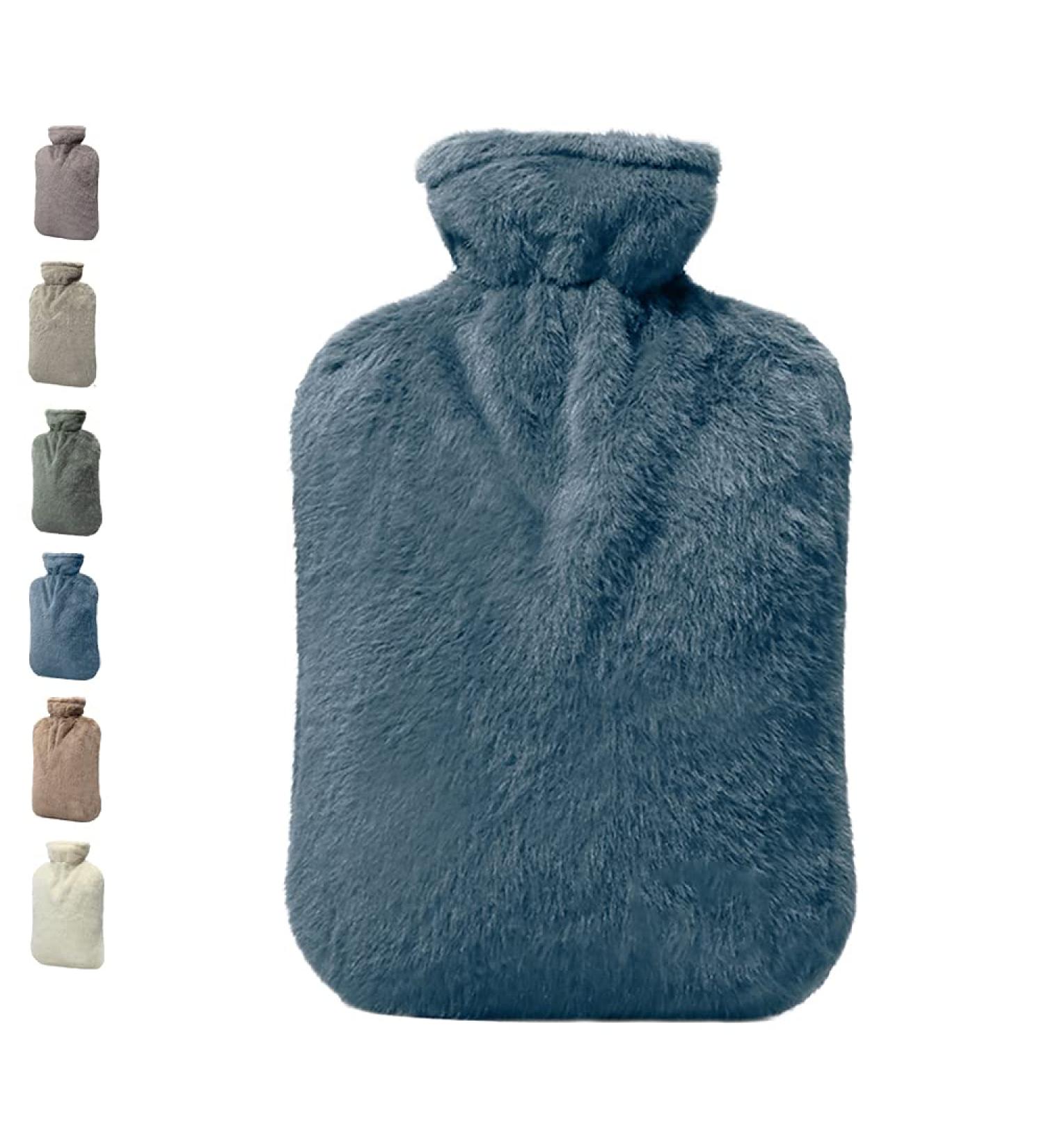 BICAREE 2L Extra Large Hot Water Bag for Pain Relief with Cover - BPA-Free Hot Compress (Blue Ashes) - Buy Online on GoSupps.com