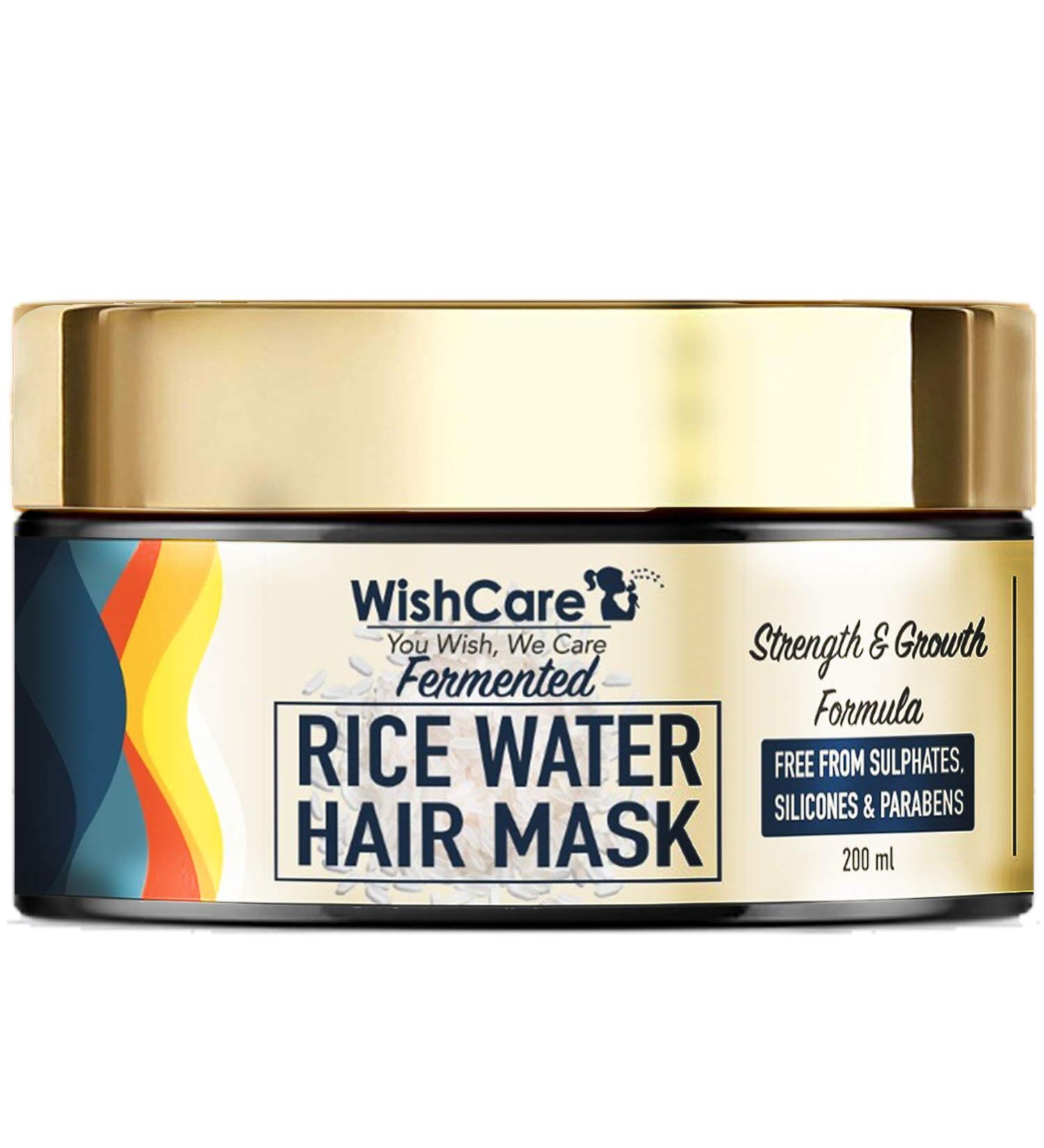 Fermented Rice Water Hair Mask | Strength & Growth Formula for Dry & Frizzy Hair - Sulphate Paraben & Mineral Oil Free - 200ml - Buy Online on GoSupps.com