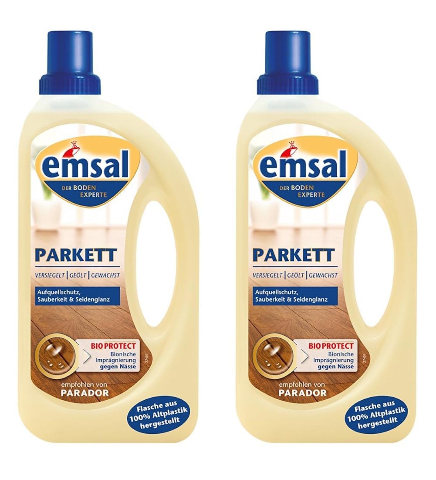 Emsal Parquet Floor Care - 1L (Pack of 2) - Premium Parquet Cleaner for Gleaming Floors - Buy Online on GoSupps.com