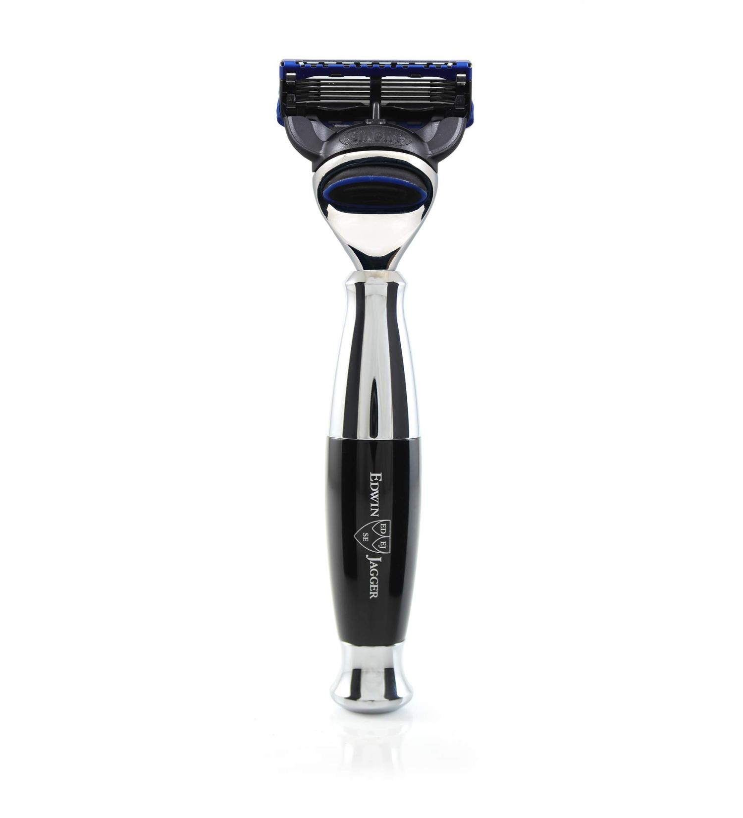 Edwin Jagger Fusion R366CRF Razor Black Chrome Unique Standard