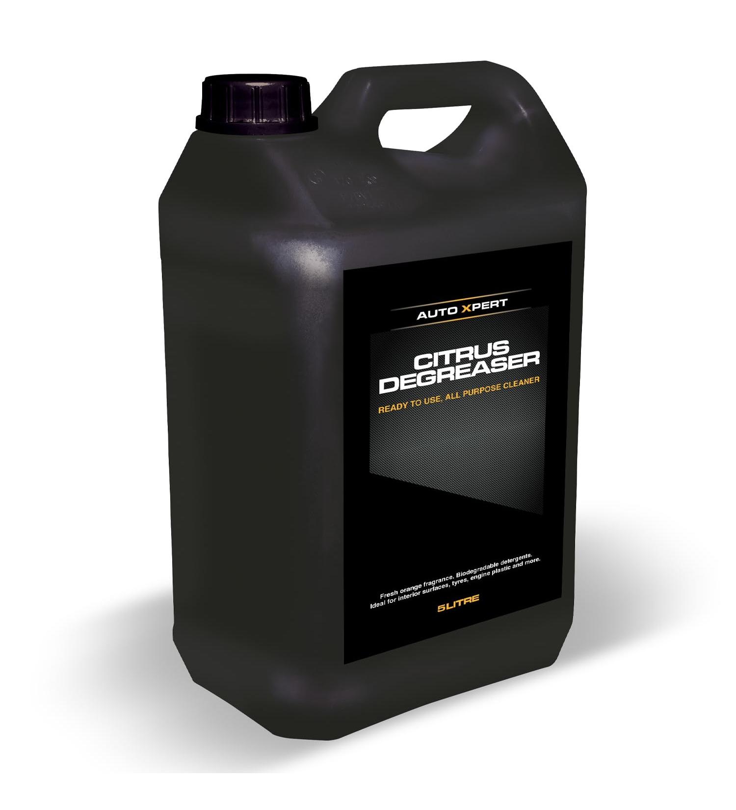 Auto Xpert Citrus Degreaser All Purpose Cleaner & Degreaser Fast Acting Formula Natural Citrus Solvent Interior/Exterior Applications (5 Litre) 5 l (Pack of 1) - Buy Online on GoSupps.com