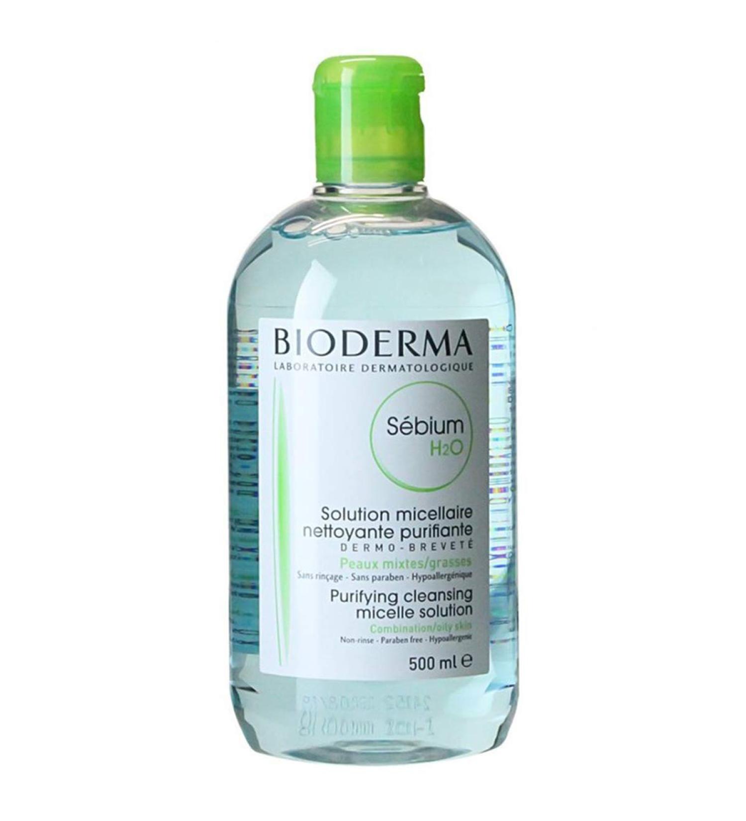 Bioderma Sebium H2O Cleansing Micelle Solution - 500ml for Combination/Oily Skin - Buy Online on GoSupps.com