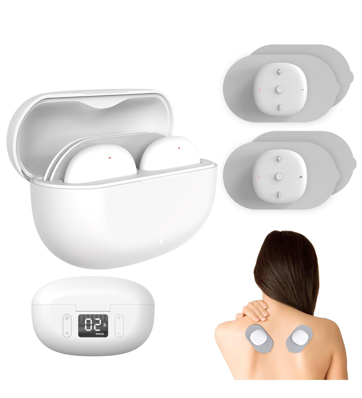 Luvan Wireless Rechargeable TENS and EMS Machine for Pain Relief Portable Digital Dual Channel TENS Unit Muscle Stimulator with 6 Modes and Charging Case for Back Shoulder Waist and Sciatica - Buy Online on GoSupps.com
