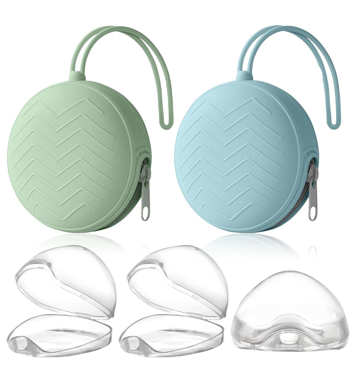 Buy 5-Piece Pacifier Box Set: 2 Silicone Storage & 3 Plastic Dustproof Boxes - Portable & Travel-Friendly - Buy Online on GoSupps.com