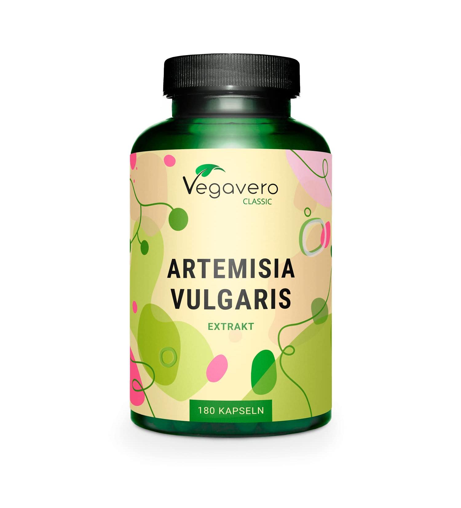 Sagewort Vegavero | High Dosage: 600 mg Artemisia Vulgaris Extract per Capsule | No Additives | 180 Capsules (6 Months) | VEGAN - Buy Online on GoSupps.com