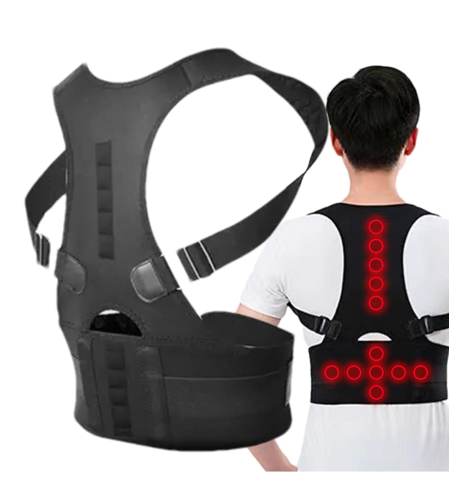 Adjustable Ergonomic Back Support Brace for Men & Women | Breathable Corrector for Lower & Upper Back | 2XL Size - Buy Online on GoSupps.com