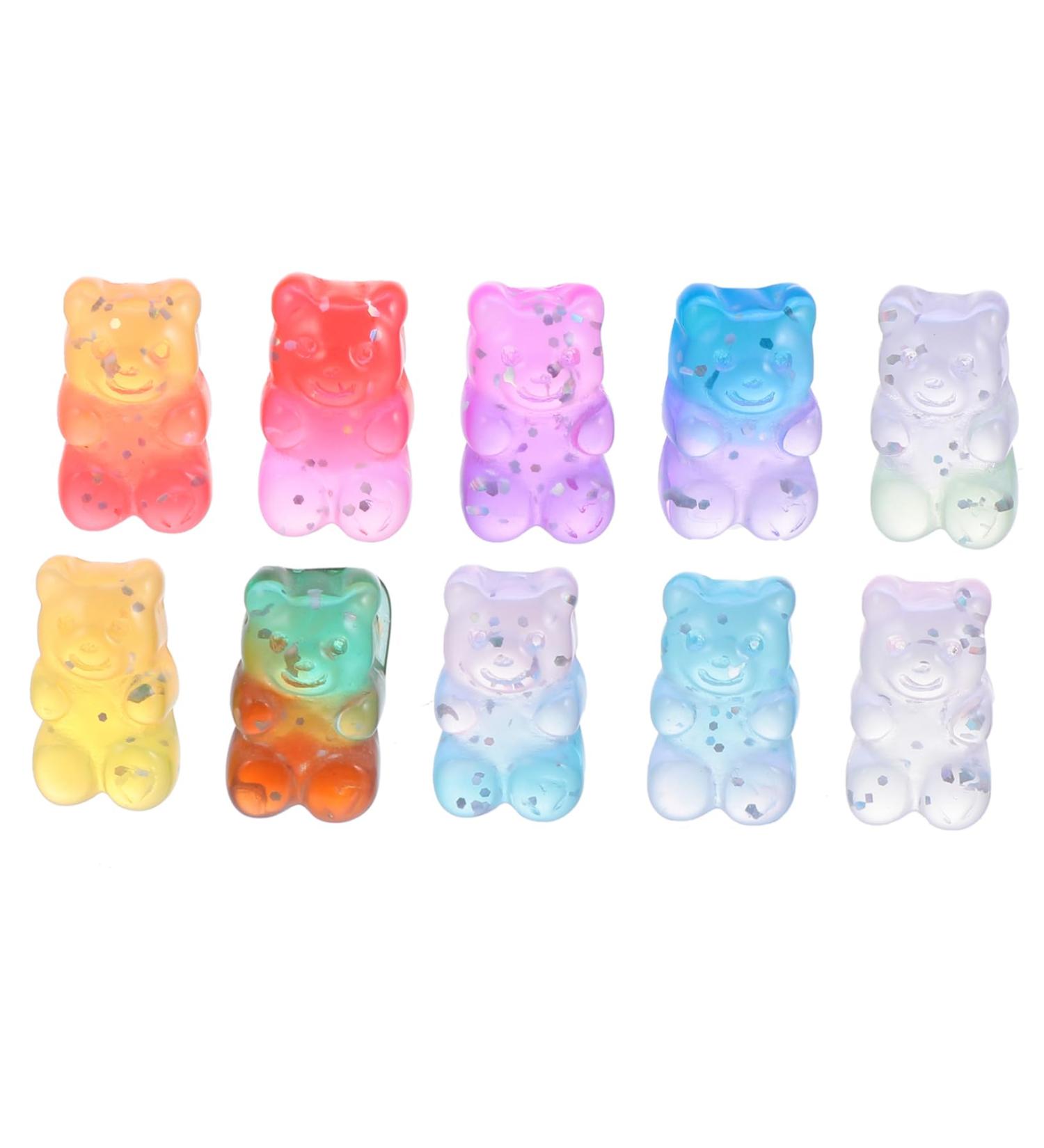 Anneome 50pcs Earrings Headwear Bear Hair Clips Accessories Glittering Head Ties Headdress Diy Gradient - Buy Online on GoSupps.com