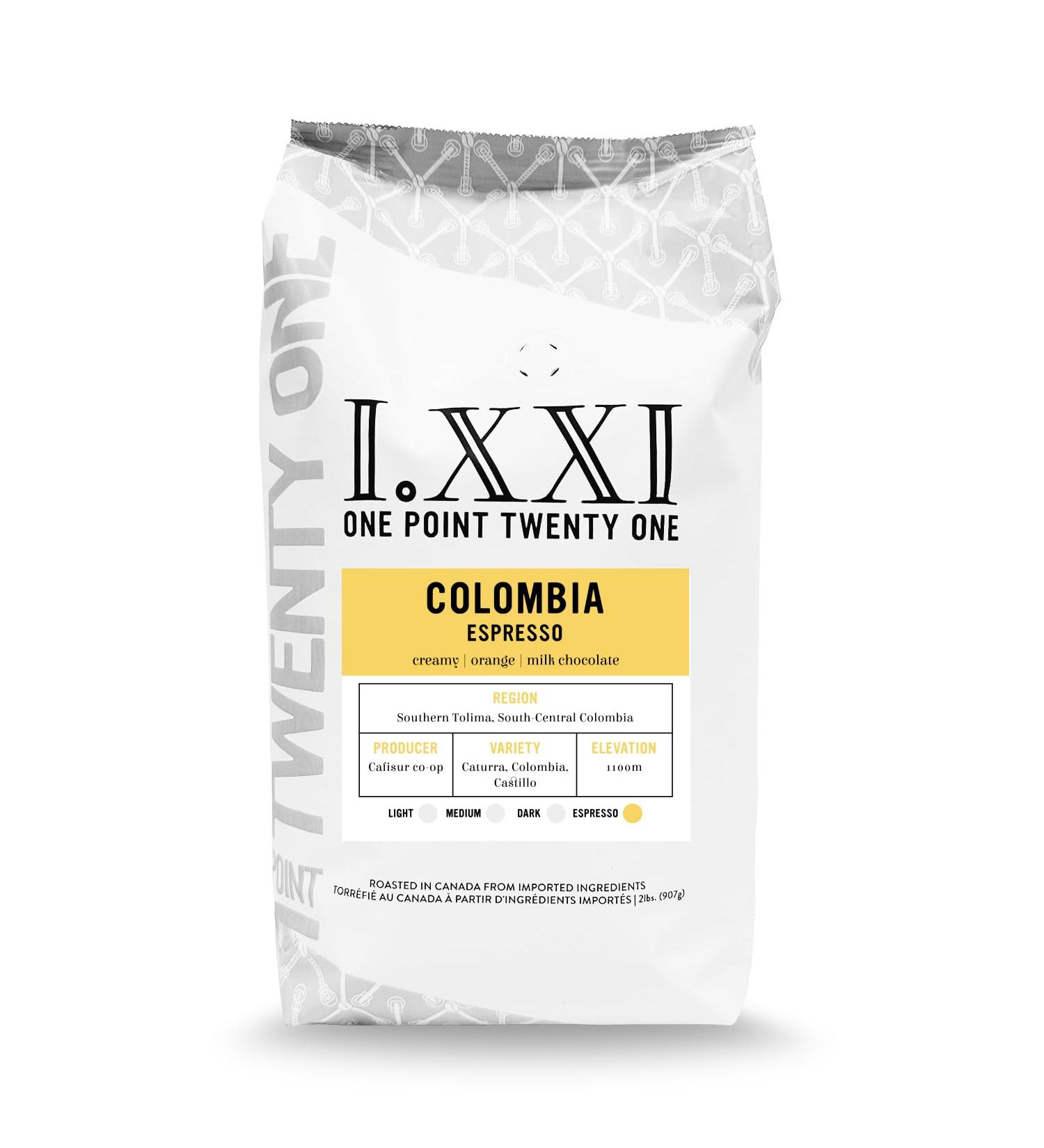 1.21 COLOMBIAN ESPRESSO WHOLE BEANS 2LB