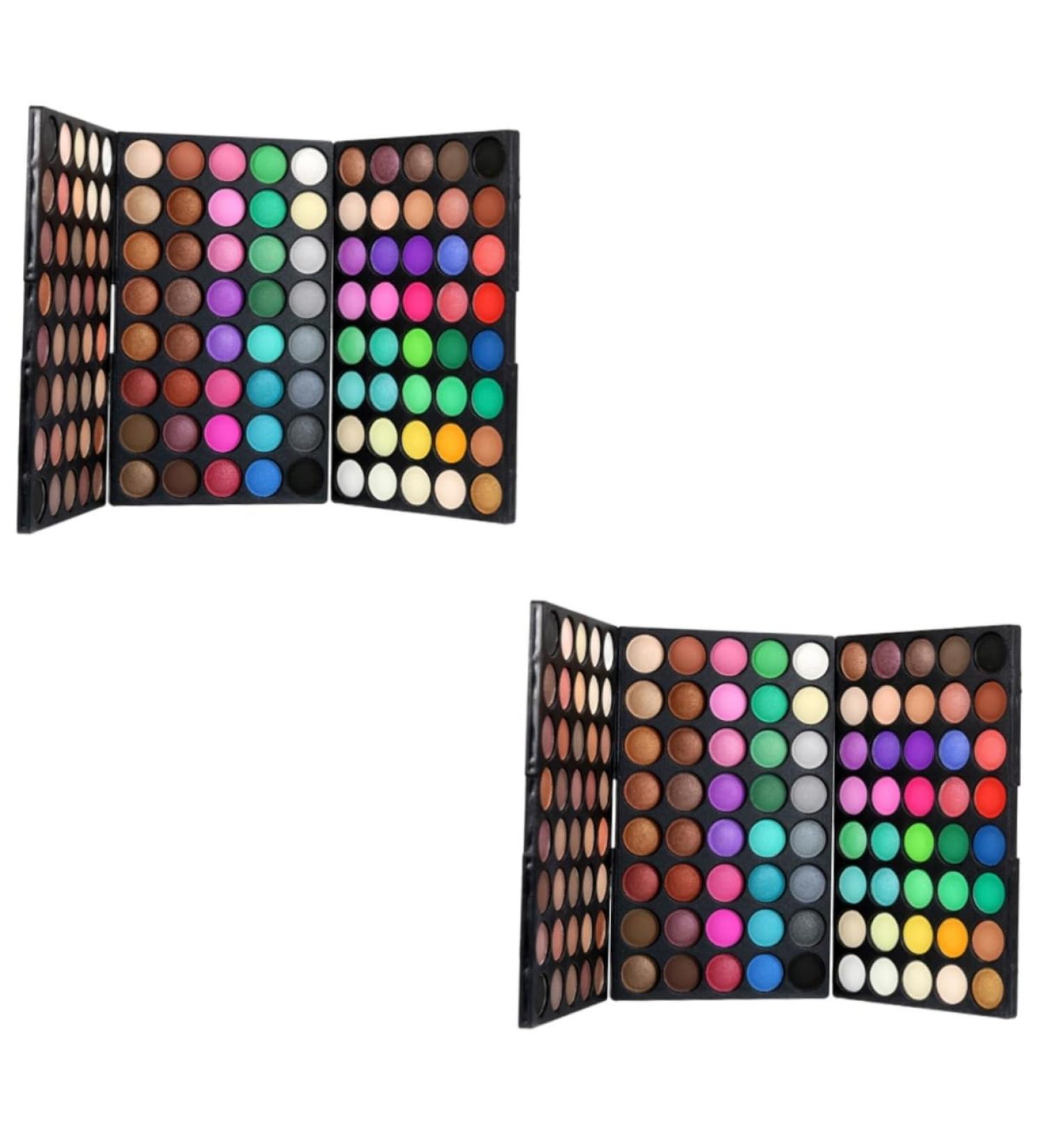 FOMIYES 2pcs 120 Glitter Eye Shadow Eyeshadow Powder Eyeshadow Pallet Eyeshadow Matt Palette Flash Smoky 1 count (Pack of 1) As Shownx2pcs - Buy Online on GoSupps.com