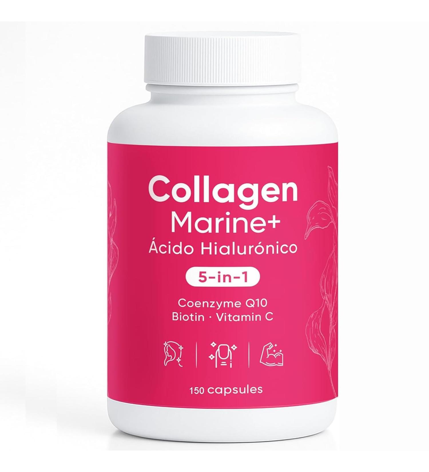 Nitidissima Nutribrain Hydrolyzed Marine Collagen + Hyaluronic Acid Formula 5-in-1 Beauty & Wellness Blend with CoQ10 Biotin & Vitamin C Vegan Friendly Non-GMO 150 Capsules - Buy Online on GoSupps.com