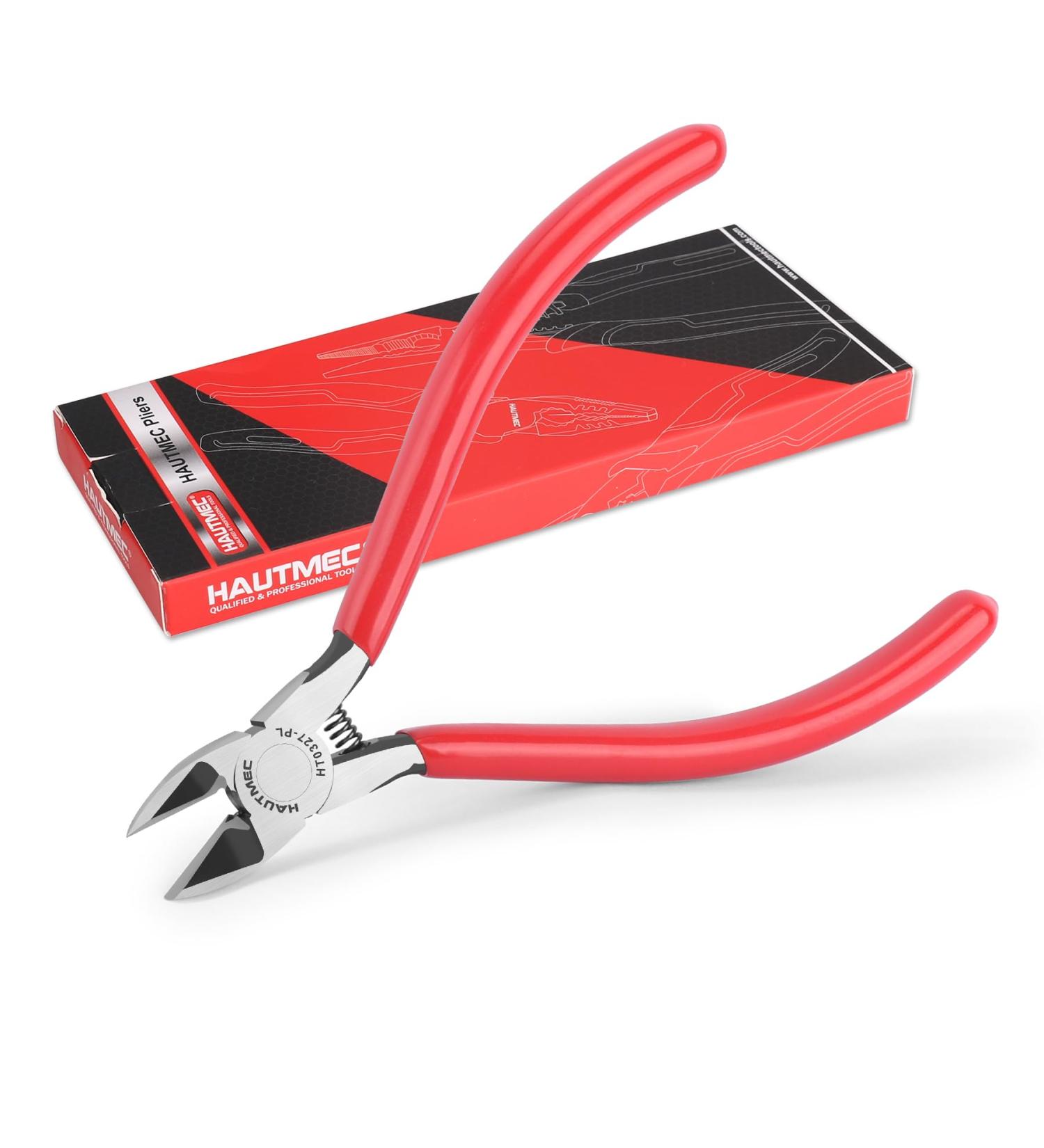HAUTMEC 5" Precise Small Flush Cutting of Engineer Wire Cutter Plier with Location Pin for Fine Shearing Perfect for Circuit Board Cutting Electronic Components HT0327 1 - Buy Online on GoSupps.com