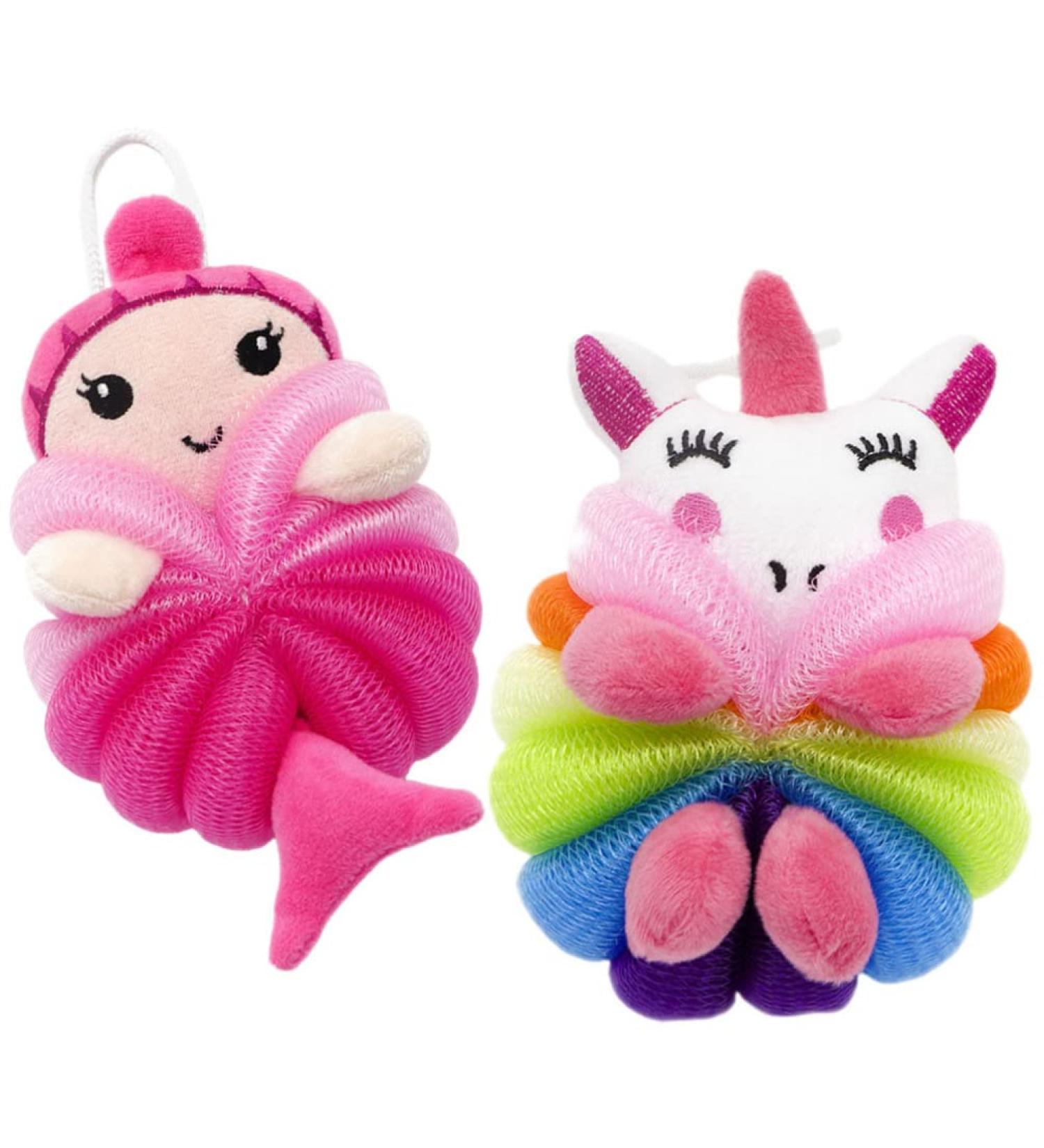 Kisangel Bath Cleaning Scrubbers - 2pcs Cute Baby Bath Balls & Exfoliating Tools for Kids - Buy Online on GoSupps.com