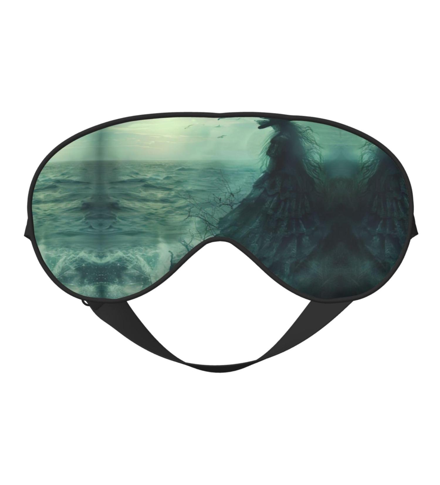 SSIMOO Sea Witch Inspired Sleep Mask | Adjustable Breathable Eye Mask for Comfortable Sleep | Stylish Black Design - Buy Online on GoSupps.com