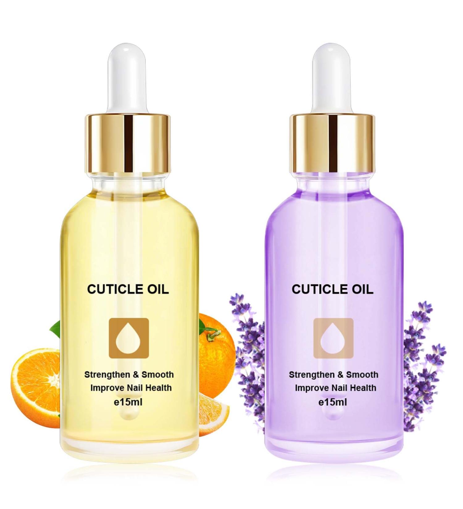 LOPHE Cuticle oil 15 ml x 2 Cuticle oil for caring nails with pipette vegan sweet orange flavor lavender flavor SET A 15mlx2 - Buy Online on GoSupps.com