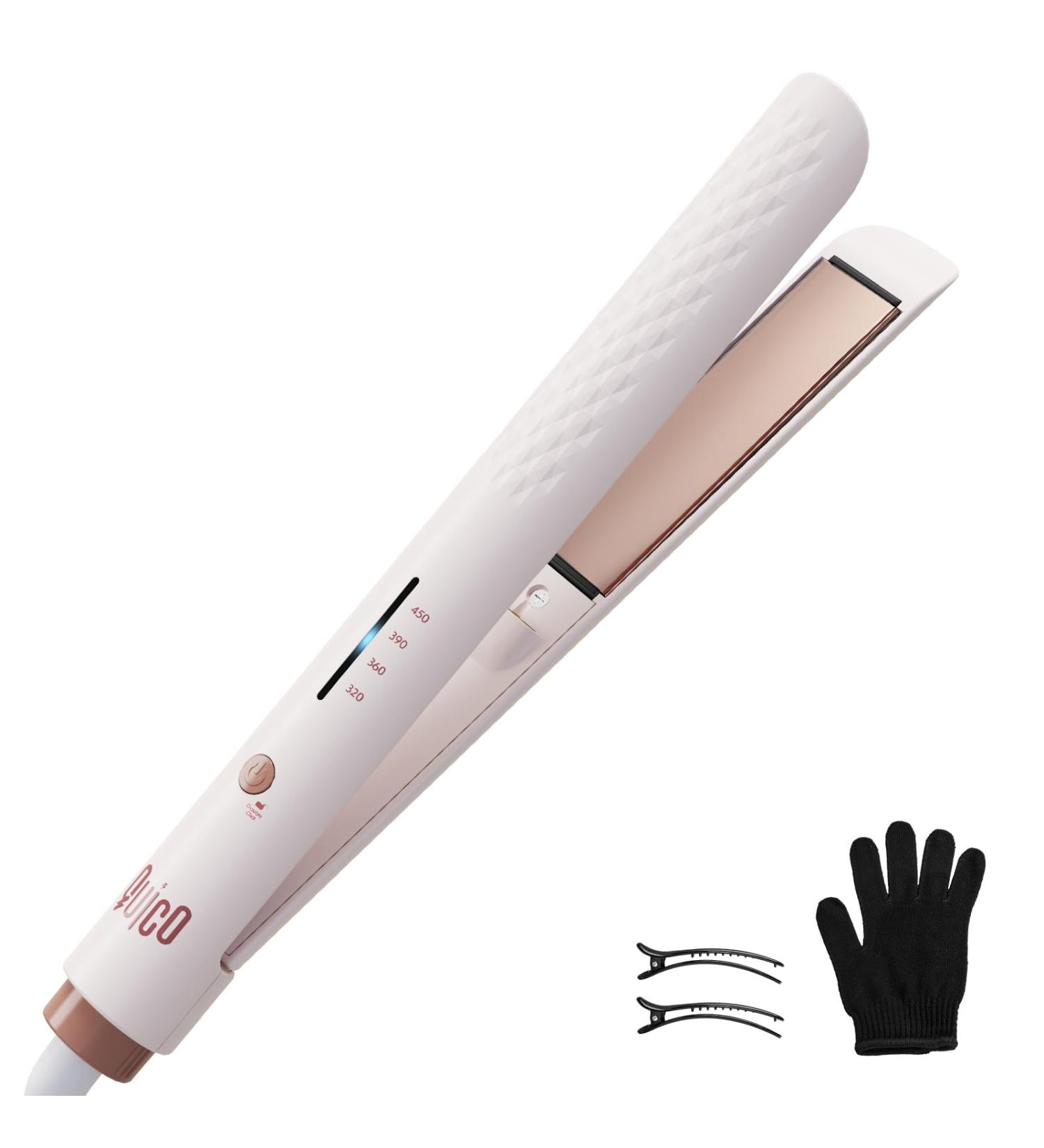 Quico Hair Straightener - Professional Negative Ion Flat Iron Fast Heating Temp Memory Auto-Off Pink - International Shipping Available - Buy Online on GoSupps.com