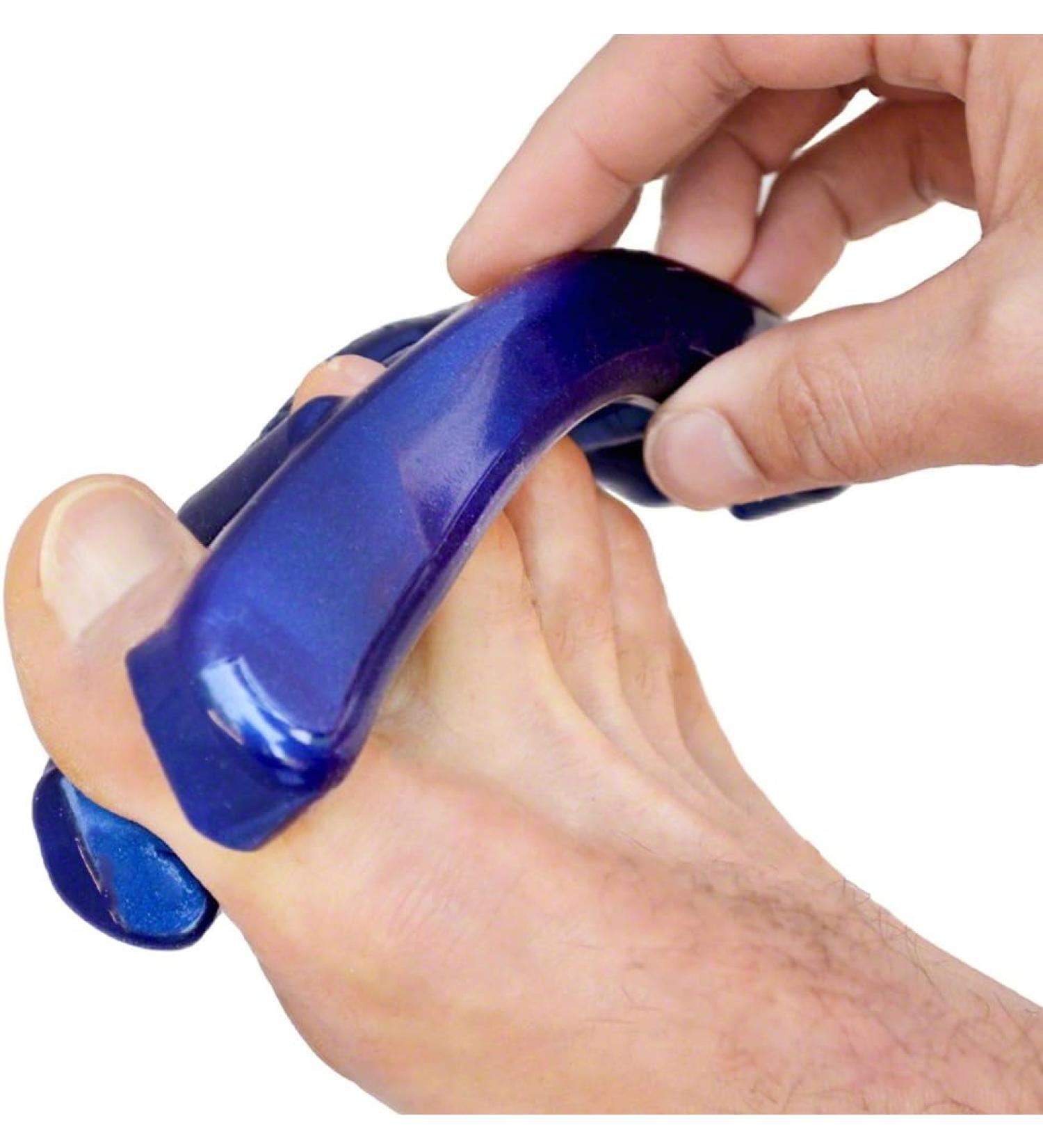 Yoga Toes Classics for Men Gel Toe Separators & Stretchers in Metallic Blue Stop Foot Pain & Boost Athletic Performance - Small M- 7 and up - Buy Online on GoSupps.com