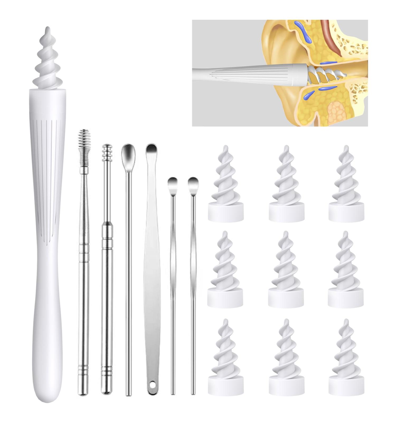 Ear Wax Removal Tool 2025 Ear Wax Removal Reusable and Washable Replacement Soft Silicone Tips for Cleaner Earwax Ear Wax Removal Kit Contains 7 Types of Ear Cleaner Tools (White) - Buy Online on GoSupps.com