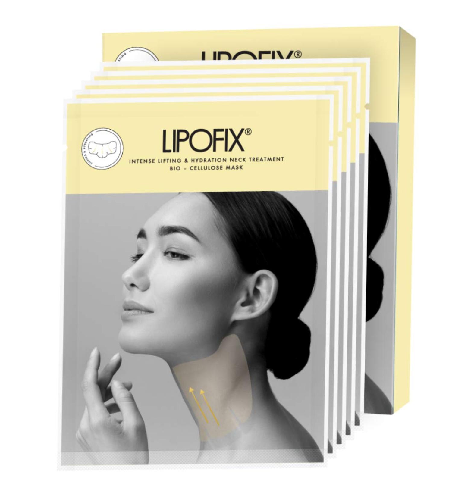 LipoFix Neck Lifting Intensive Treatment Bio-Cellulose Mask (7 Masks) - Buy Online on GoSupps.com