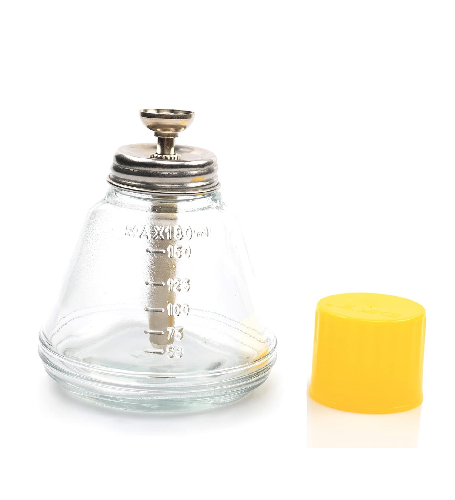 6 Oz Glass Dispenser Bottle for Nail Polish Remover - Clear Glass Pump Sanitizer Container with Metal Core and Dust Cover - Buy Online on GoSupps.com