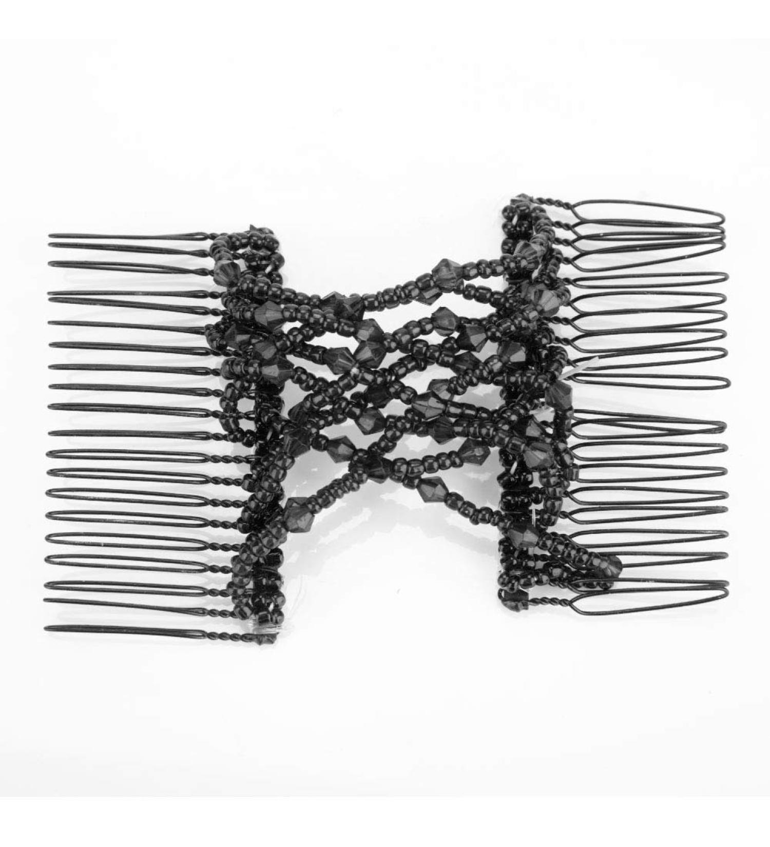 Magic Hair Comb Magic Hair Comb Stretchable Beading Double Hair Slide Hair Accessories for Women Girls(Black) - Buy Online on GoSupps.com