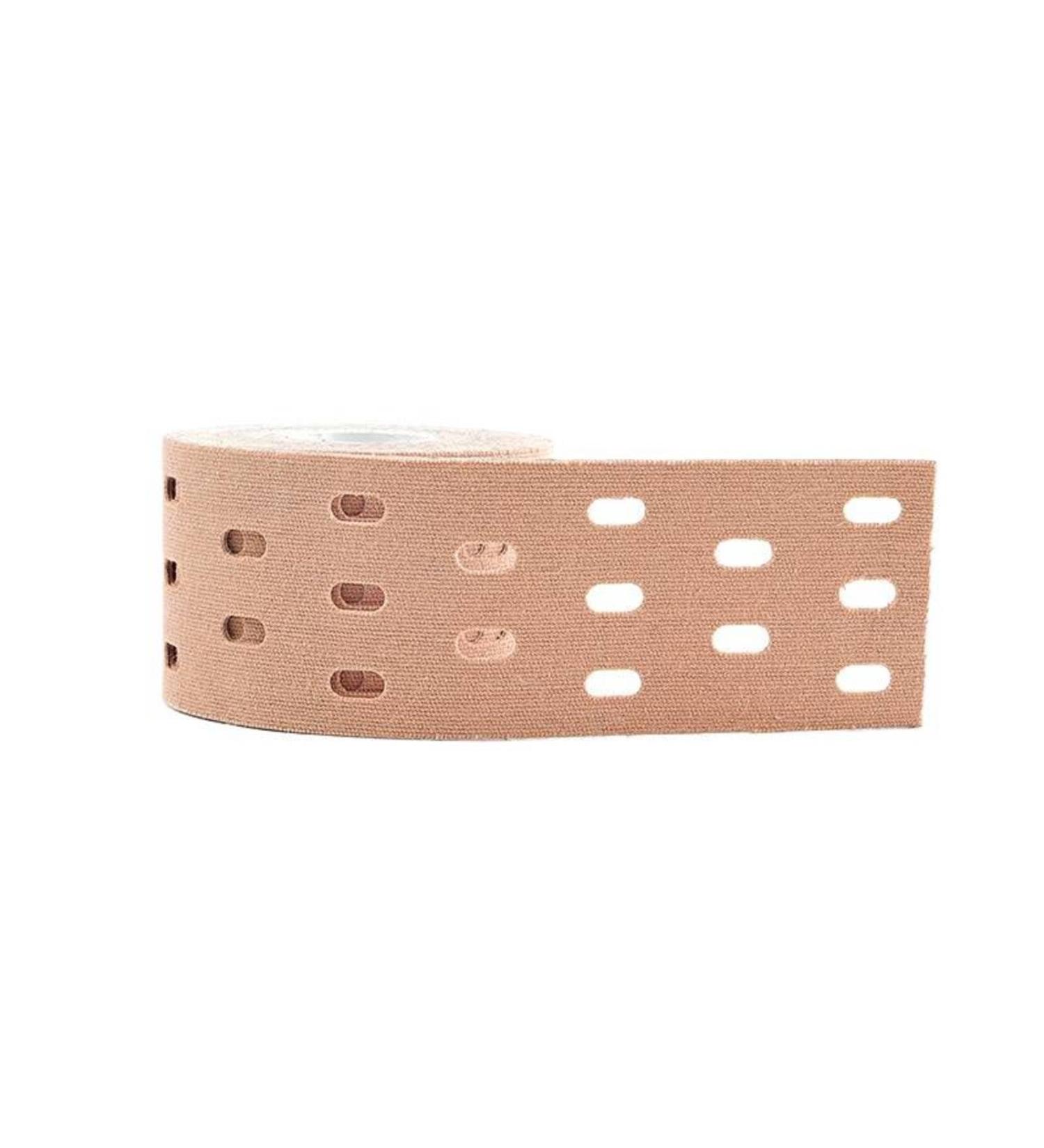 KazUp Running Basketball Elastic Sports Tape - 10x5m Muscle & Joint Support | Brown with Holes - International Shipping Available - Buy Online on GoSupps.com