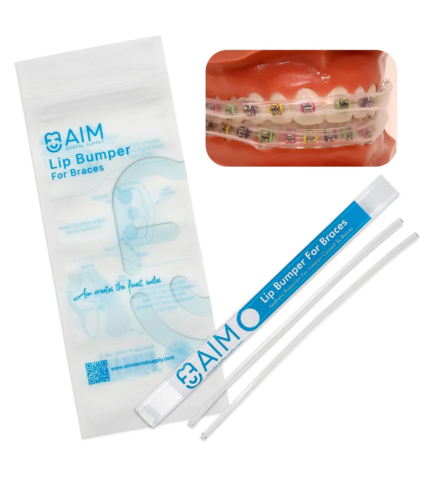 Aim Lip Bumper for Braces - Orthodontic & Dental Pain-Relief Comfort Shield | Custom Fit Brace Covers - Clear - Buy Online on GoSupps.com