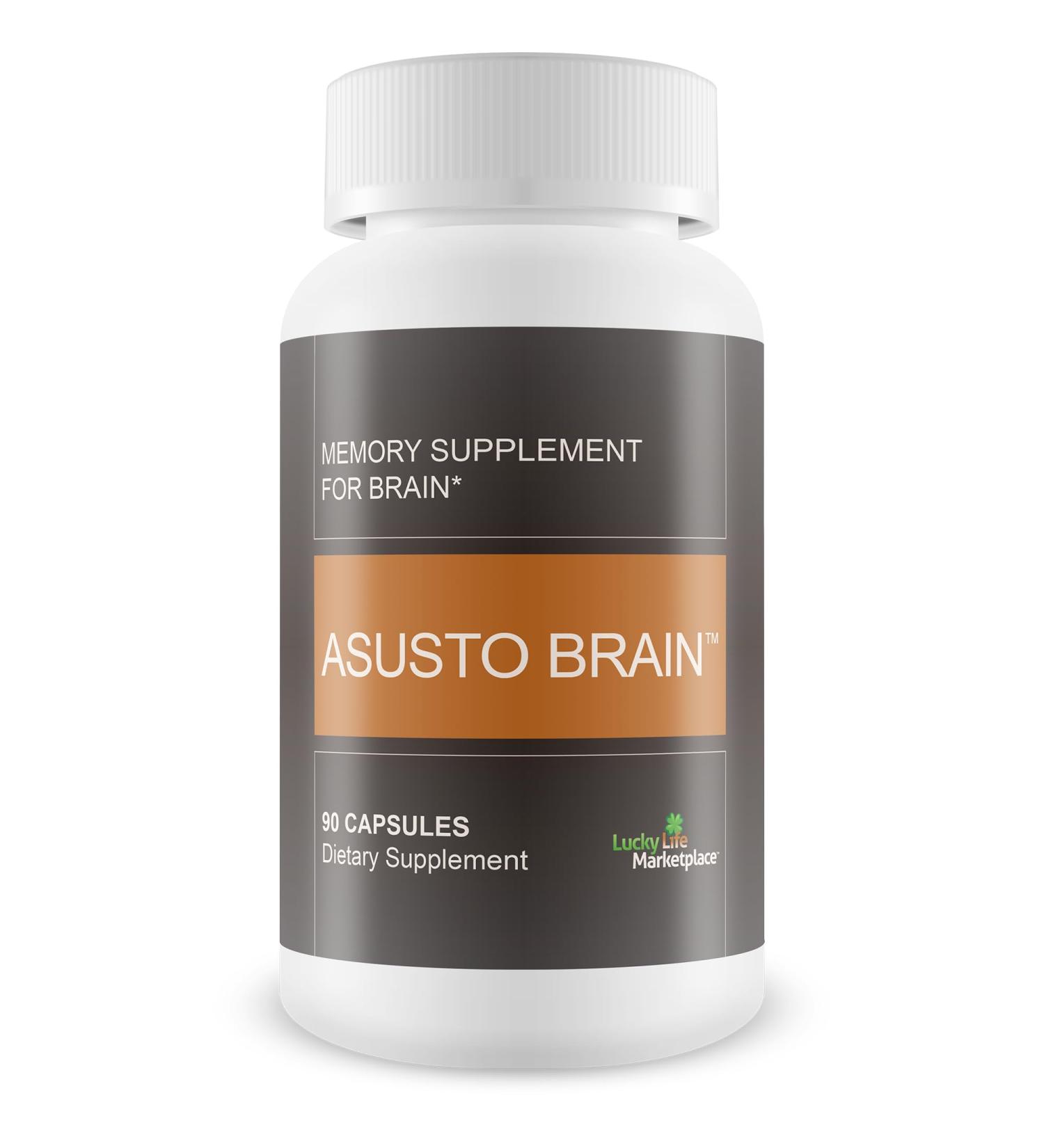 Asusto Memory Supplement for Brain - Improved Capsule Formula - Natural Brain Memory & Focus Support - Brain Support - Brain Supplement - Nootropic - Natural Asusto Sandalwood Improved Formula - Buy Online on GoSupps.com