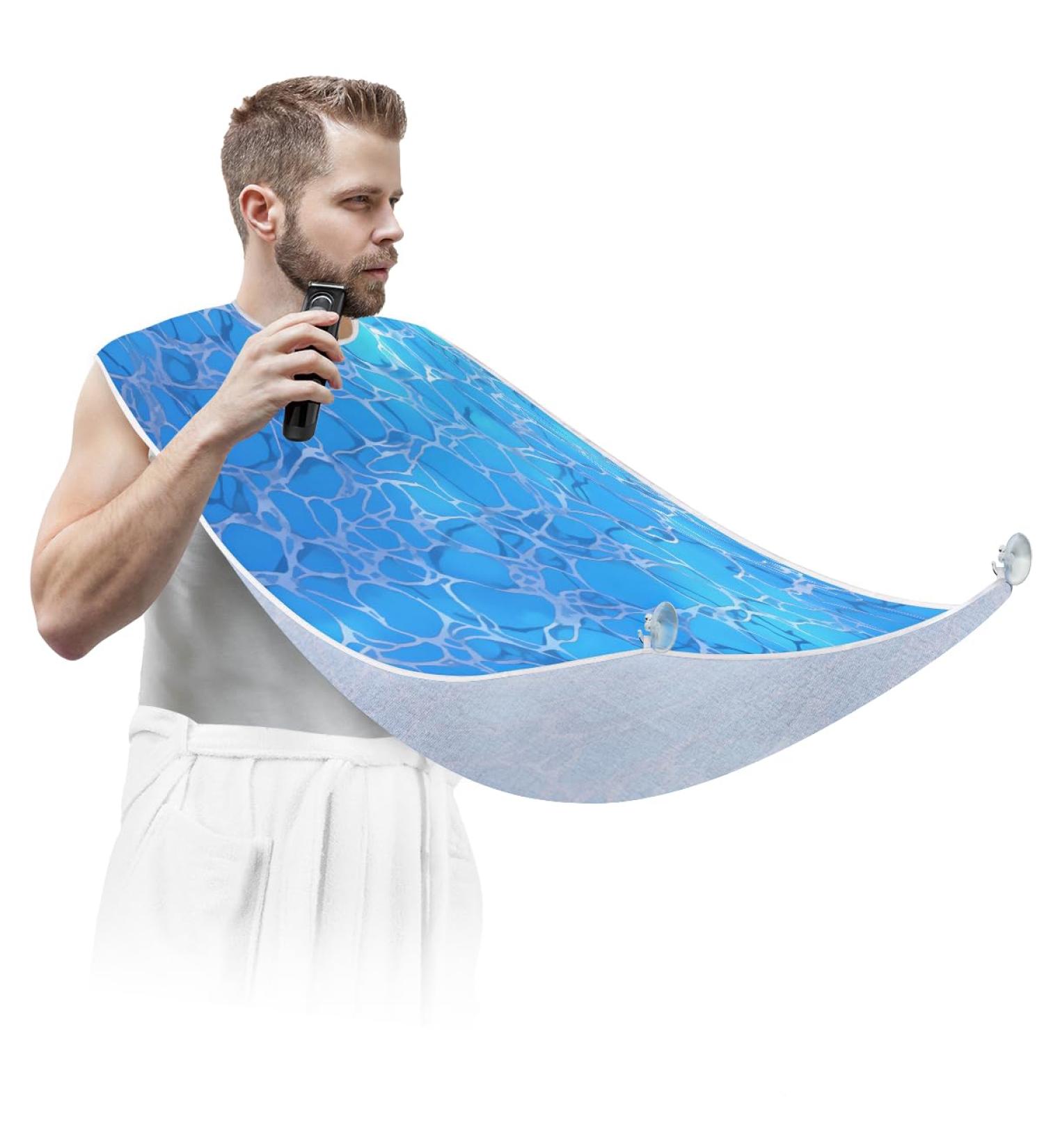 Water Beard Bib Apron - Ultimate Beard Hair Catcher for Men | Perfect Father's Day Anniversary & Christmas Gifts for Dad & Husband - Buy Online on GoSupps.com