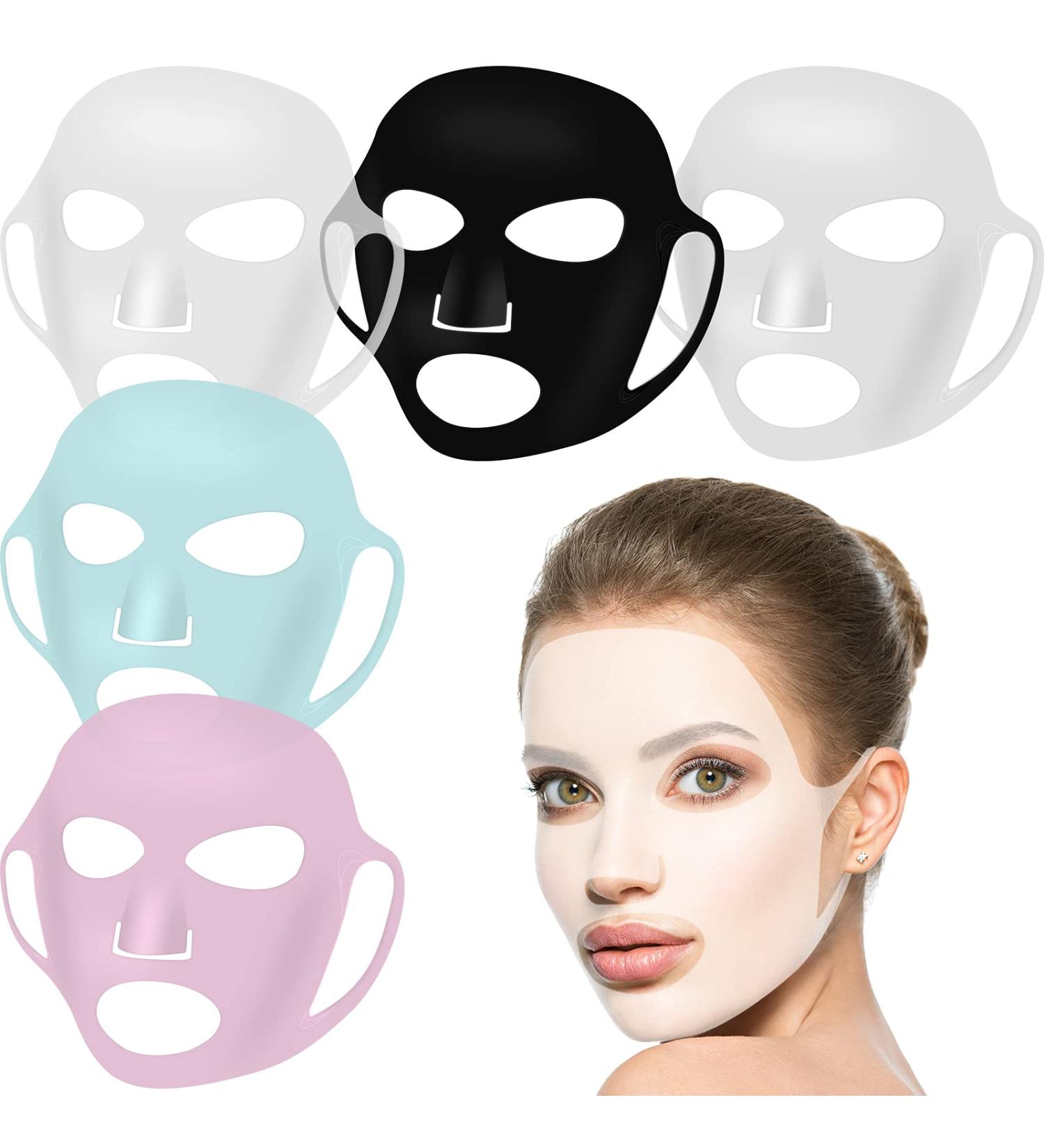 Reusable Silicone Facial Mask Covers - Set of 5 | Moisturizing Face Wrap for Sheet Masks | Prevent Evaporation | Face Care Tool in Vivid Colors - Buy Online on GoSupps.com