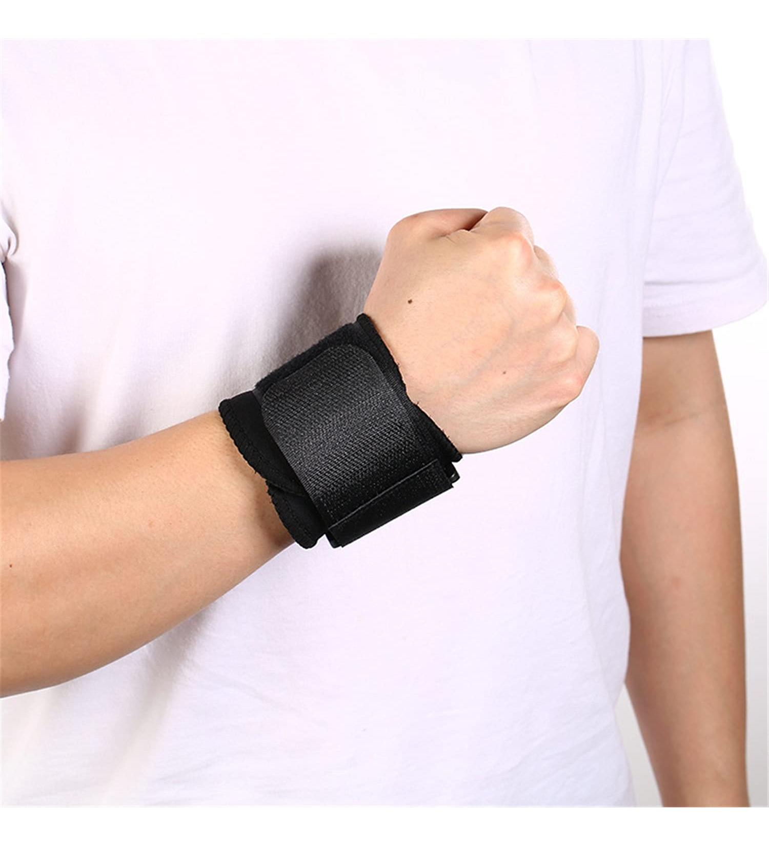 Adjustable Carpal Tunnel Wrist Brace - Fitness & Weightlifting Support Compression Guard Black (1 Pair - Buy Online on GoSupps.com
