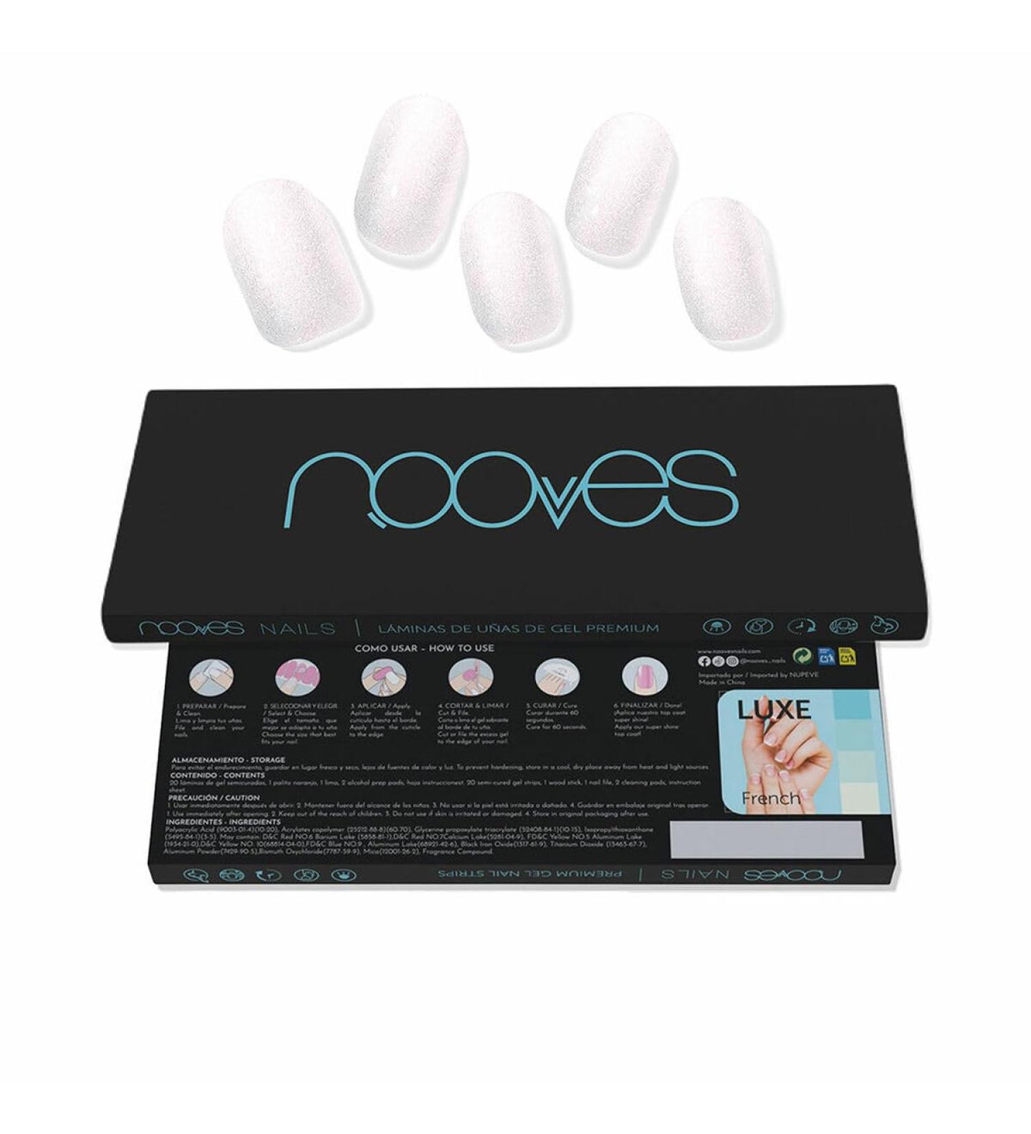NOOVES Nooves 20 Sheets White Pearl Nail Gel