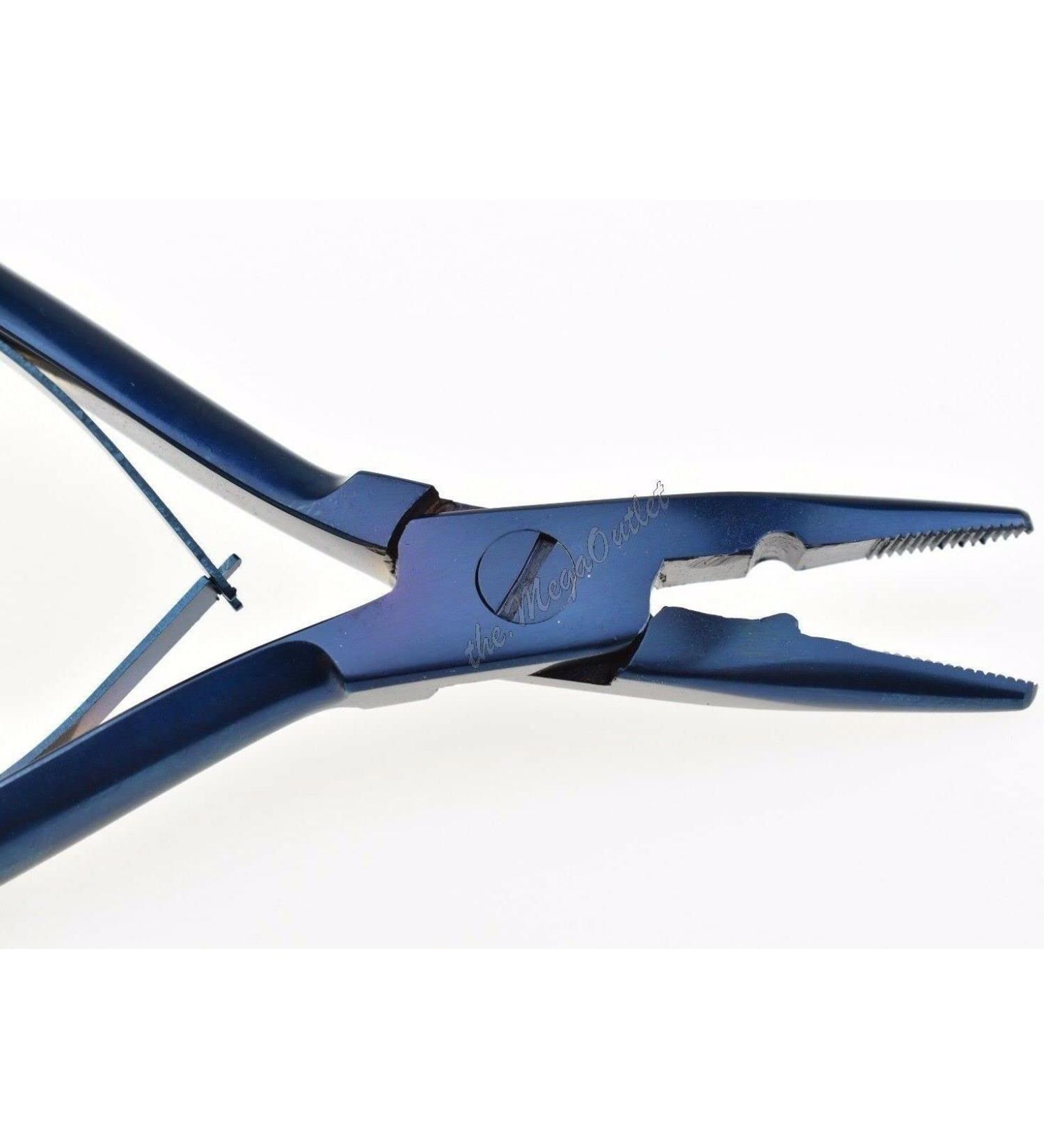 5" Professional Hair Extension Stainless Steel Multifunctional Blue Pliers for Bond Removal & Fitting Tool - Buy Online on GoSupps.com