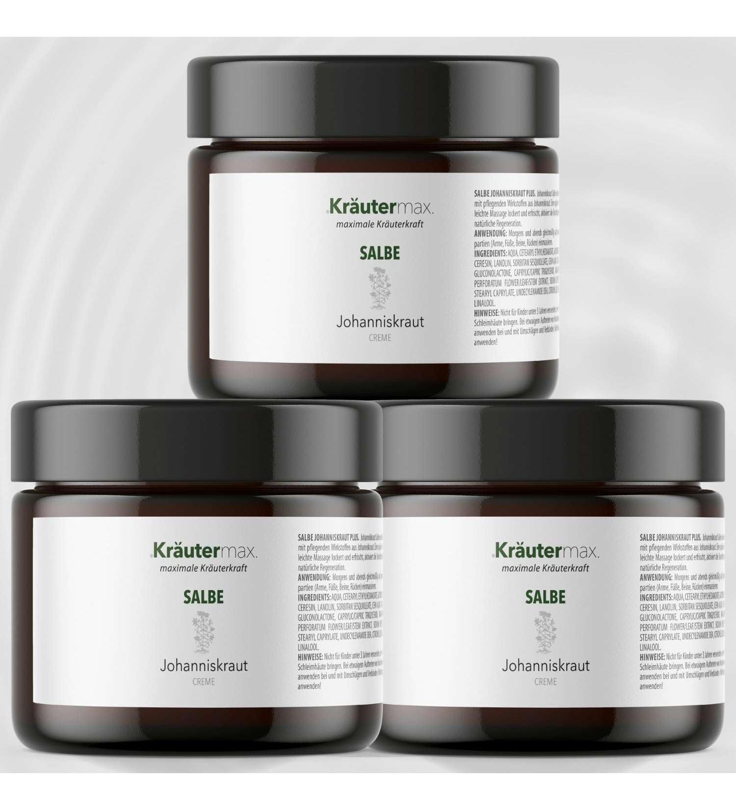  Kr utermax. Pack of 3 highly concentrated St. John's wort oil and extract ointments - 100 ml - Buy Online on GoSupps.com