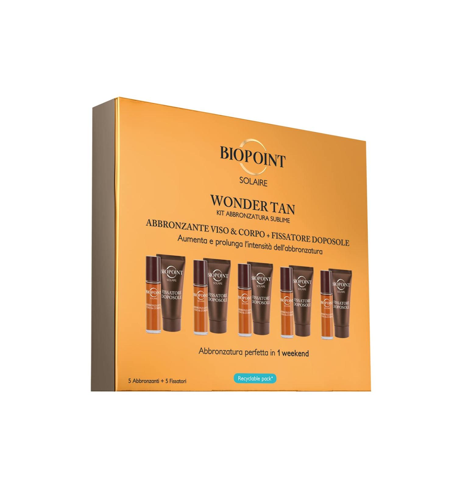 Biopoint Solaire Wonder Tan Kit - Face & Body Bronzer + After Sun Fixer | 5 Bronzers & 5 Fixers | International Shipping - Buy Online on GoSupps.com
