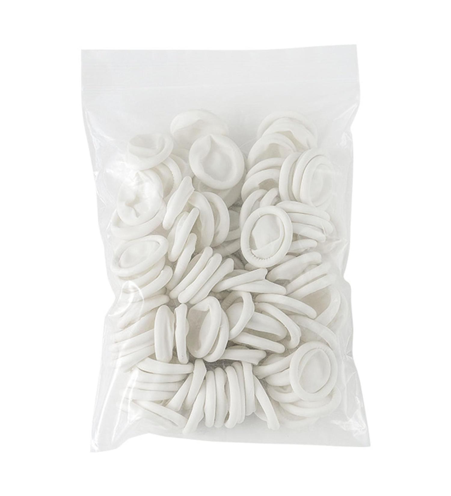 100 Pcs Disposable Rubber Finger Cots - Medium Reusable Latex Finger Protectors for Electronics Repair & Industrial Use - Buy Online on GoSupps.com