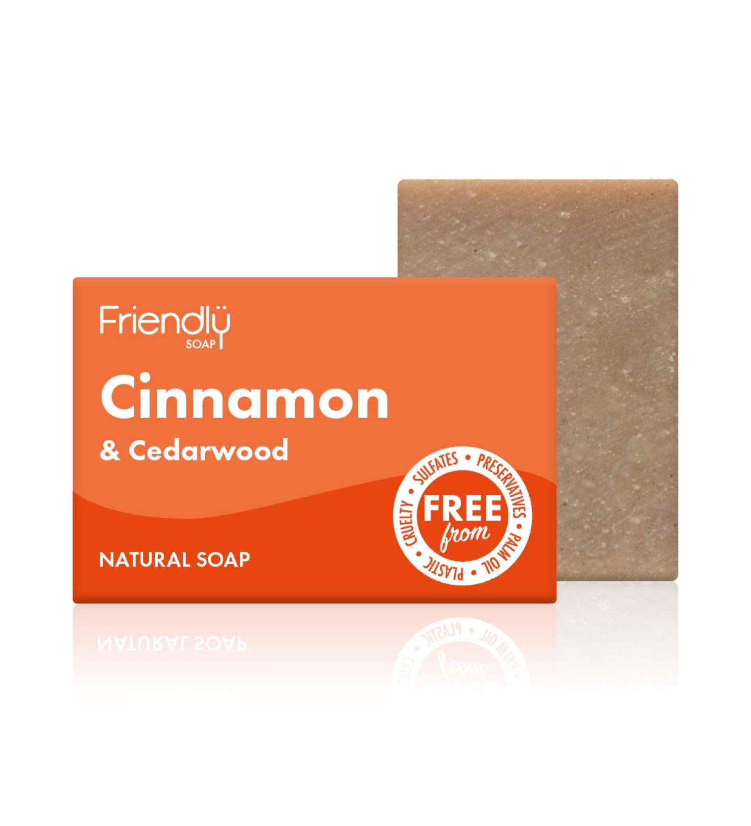  Friendly Soap Friendly Soap Cinnamon and Cedarwood Soap 0.1 kg - Buy Online on GoSupps.com