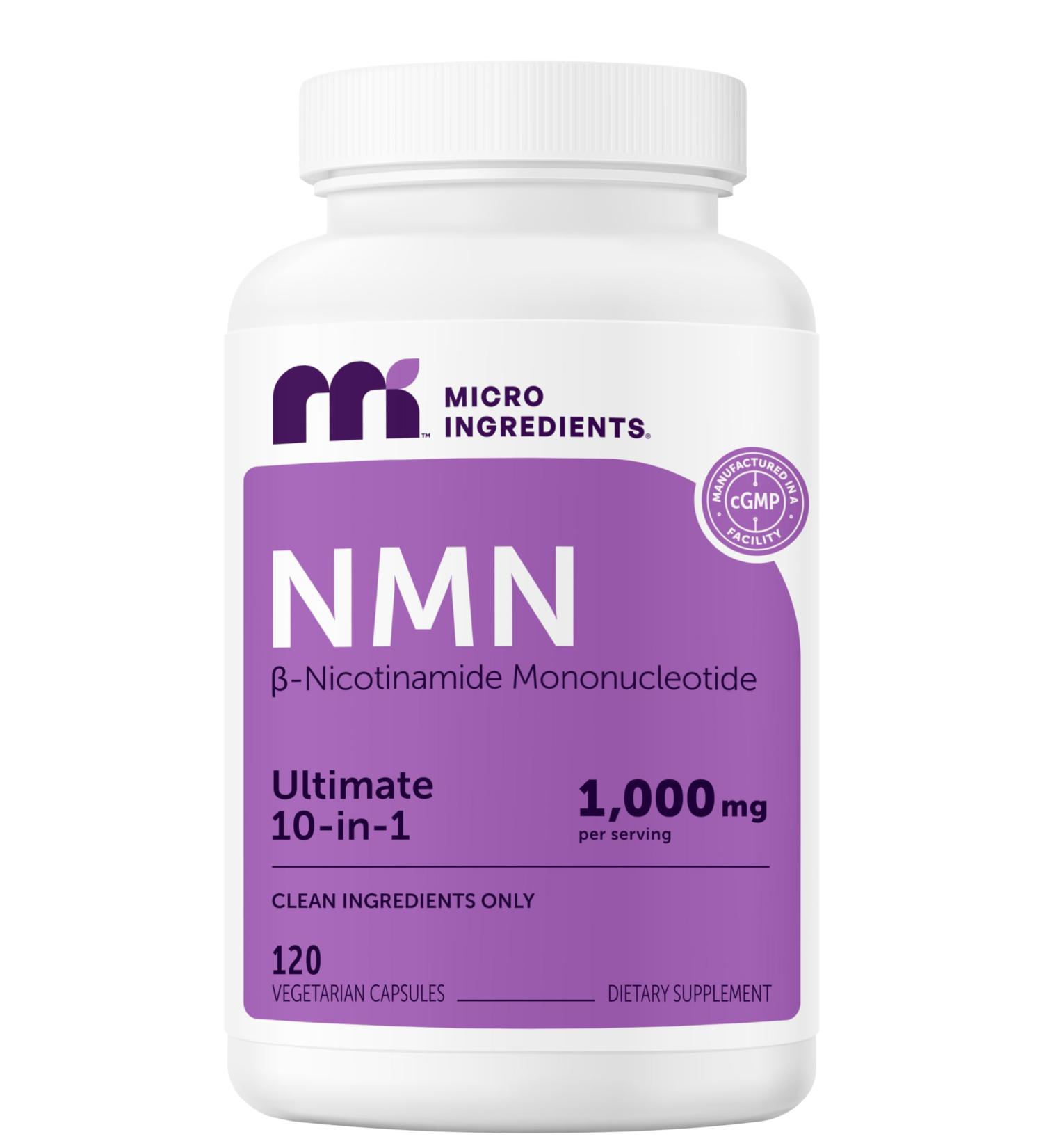 NMN Complex 1 000mg Per Serving 120 Veggie Capsules | 10-in-1 with Nicotinamide Mononucleotide Vitamin C Resveratrol CoQ10 TMG Quercetin & Glutathione | NAD+ Supplement Precursor | Filler Free - Buy Online on GoSupps.com