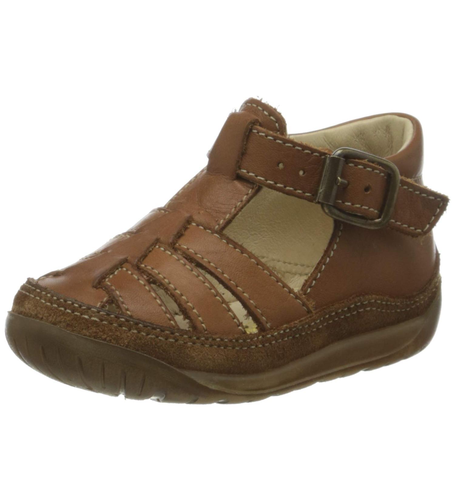 Falcotto Laguna VL Closed-Toe Leather Sandals - Brown Cognac - Size 2 UK - 0d06 - Buy Online on GoSupps.com