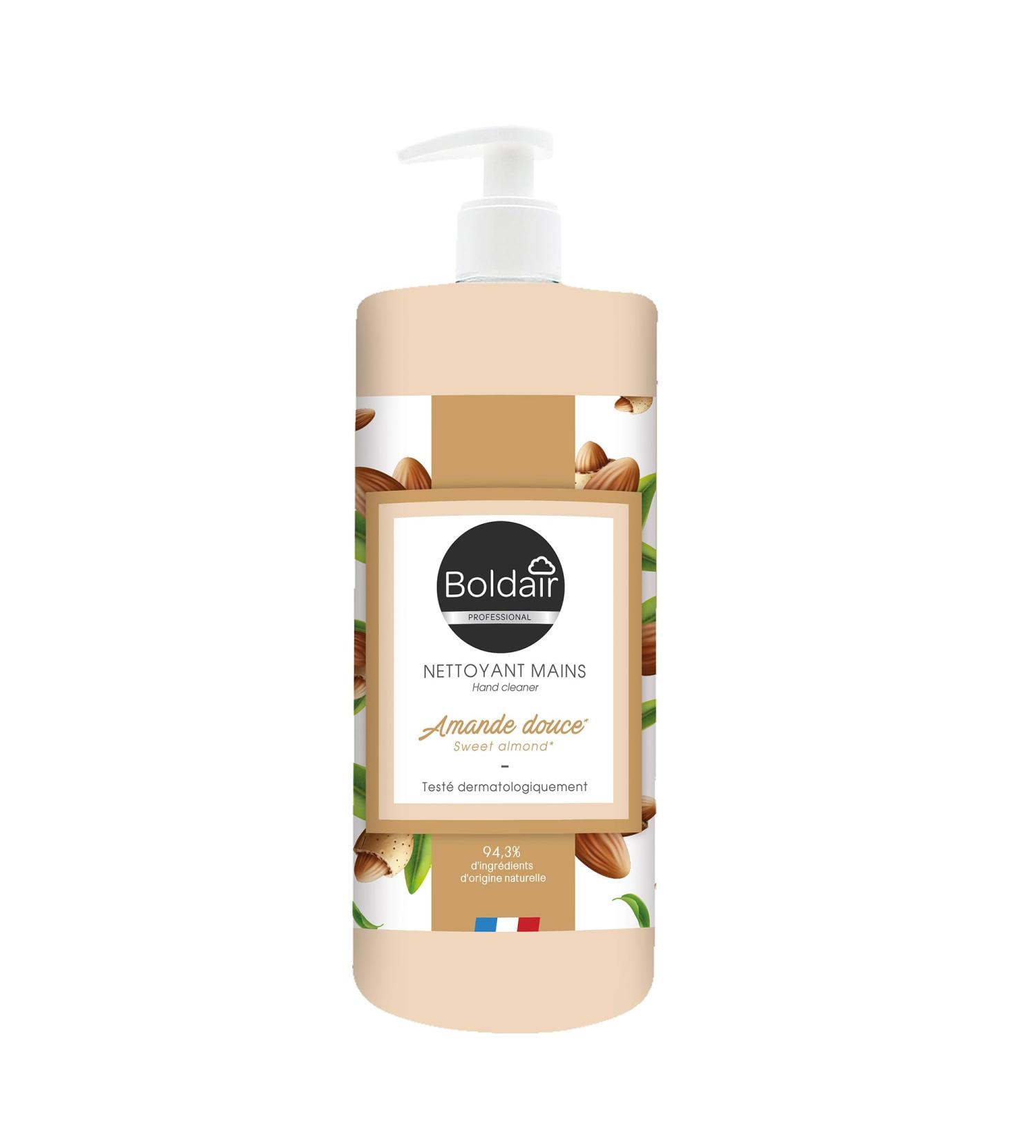  Boldair BOLDAIR - Sweet Almond Hand Wash - Frequent and Regular Hand Washing - 94.3% Naturally Derived Ingredients - Made in France - 500ml Pump Bottle - Buy Online on GoSupps.com