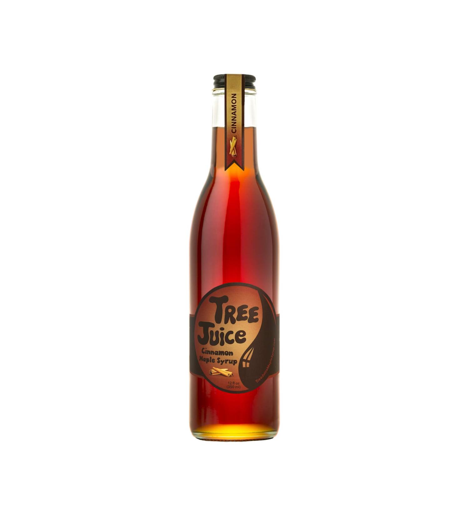 Tree Juice Cinnamon Maple Syrup - 100% Pure Grade A | All Natural, Non GMO, Vegan, Gluten Free | 12oz Bottle, Cinnamon Flavor | Paleo Friendly - Buy Online on GoSupps.com